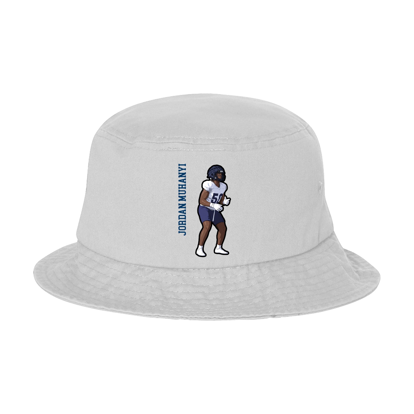 Bucket Cap — Name Vertical in White