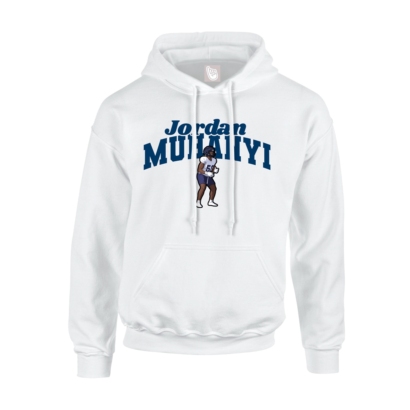 Hoodie — Signature Arch in White