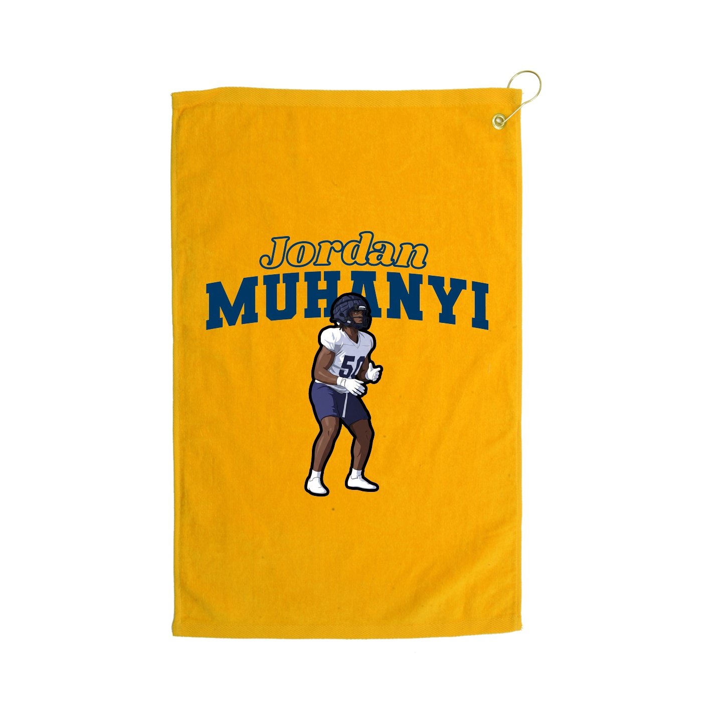 Golf Towel — Name Arch in Gold