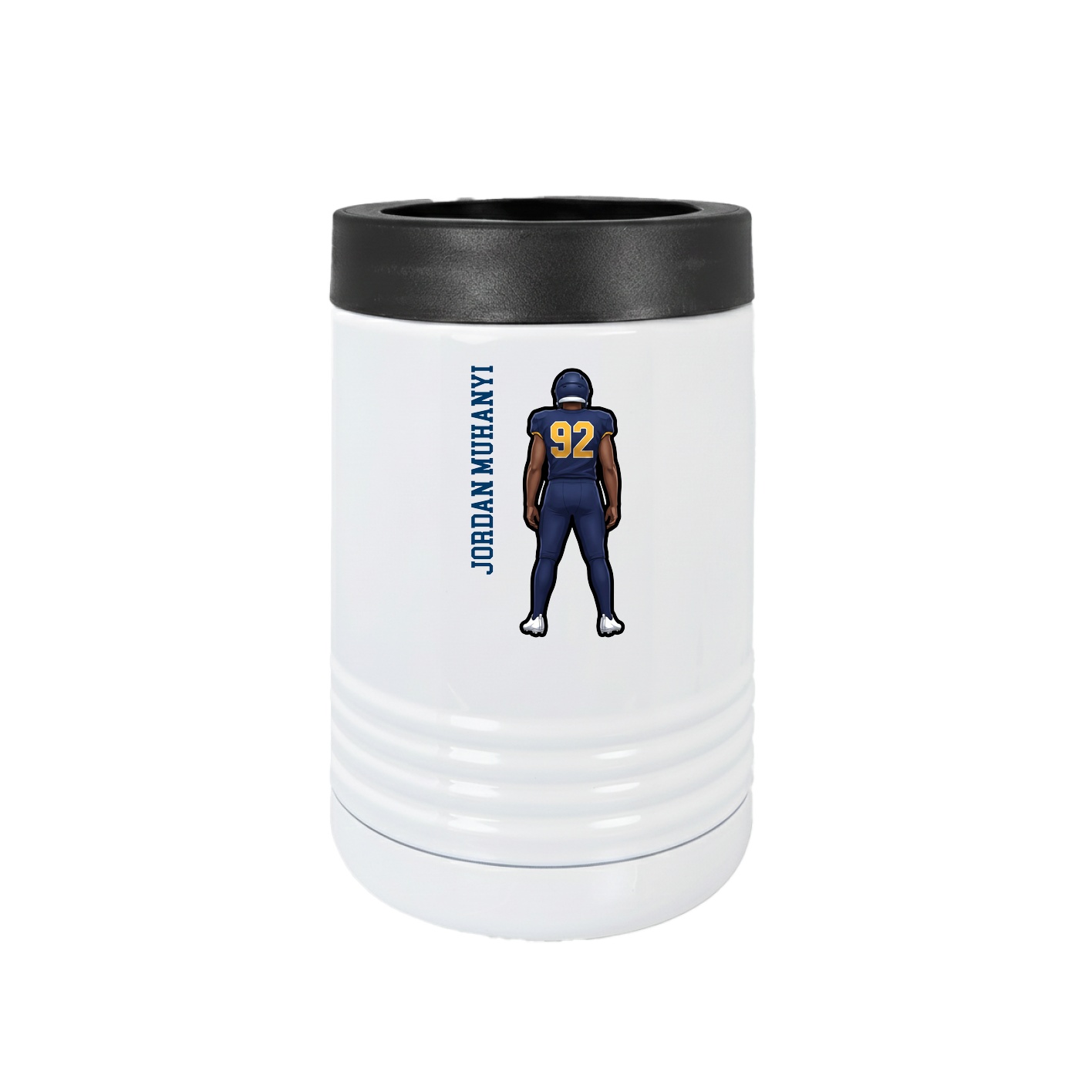 Beverage Holder — Name Vertical in White