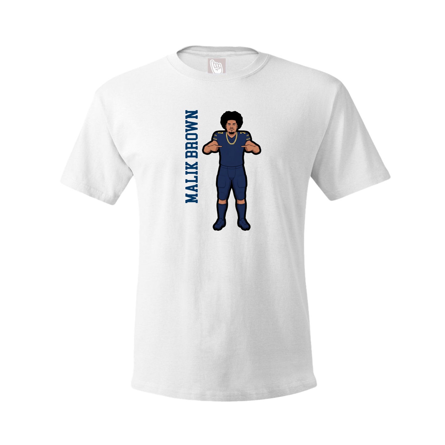 Youth Tee — Name Vertical in White