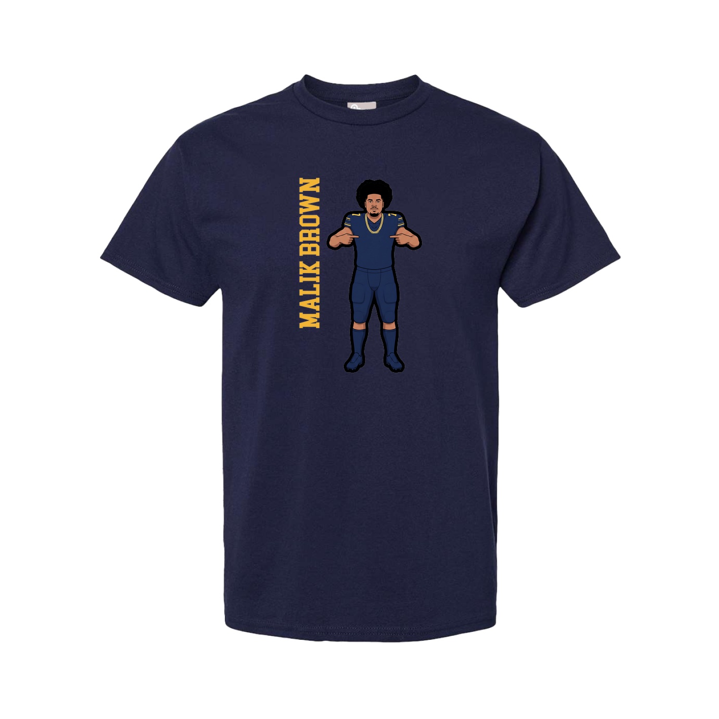 Youth Tee — Name Vertical in Navy