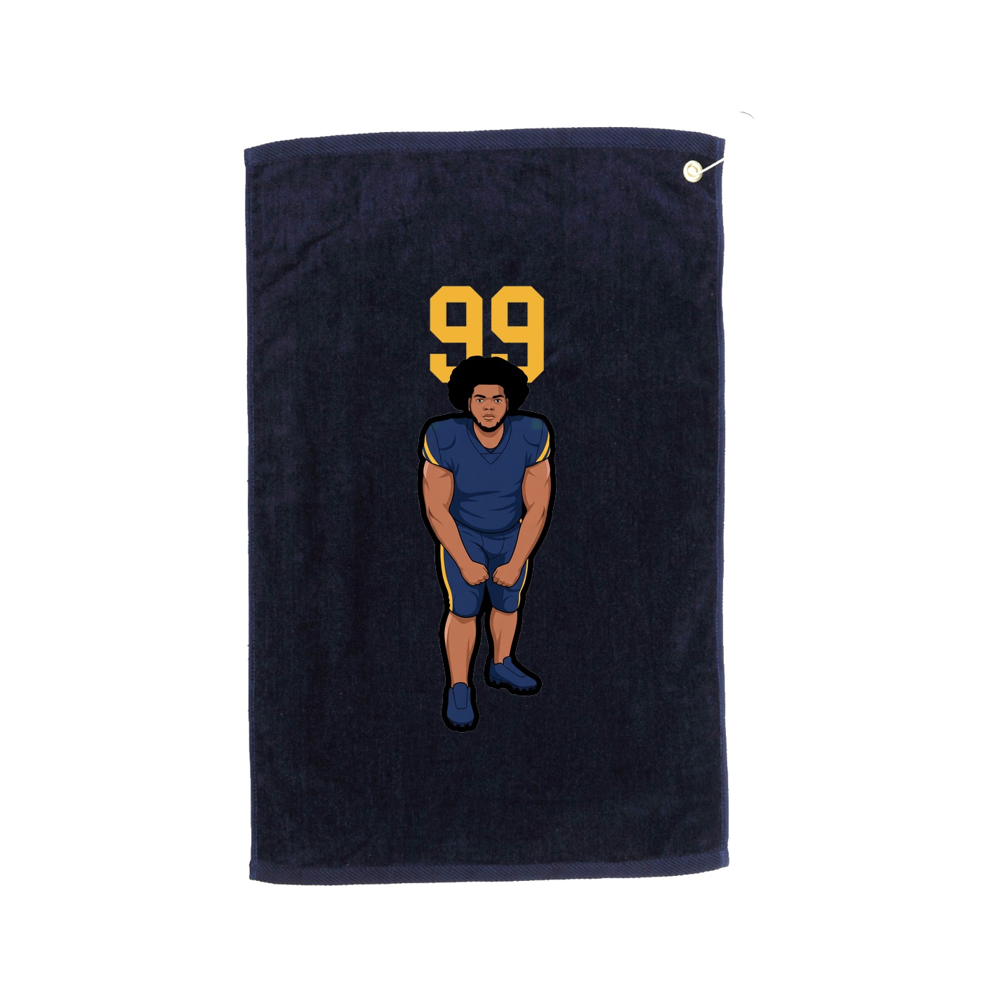 Golf Towel — Number Top in Navy