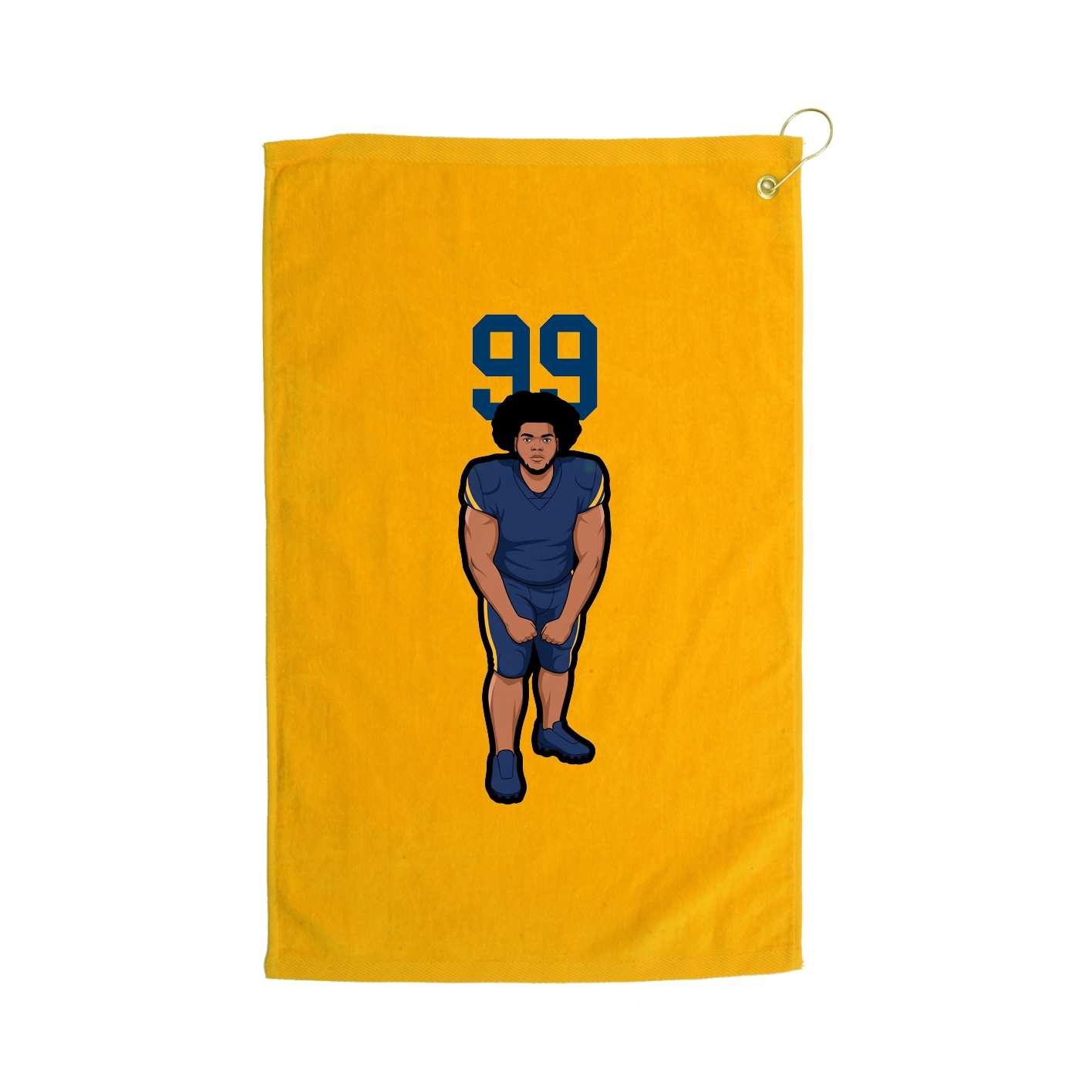 Golf Towel — Number Top in Gold