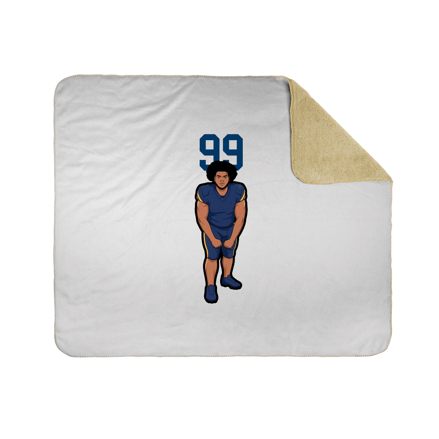Throw Blanket — Number Top in White