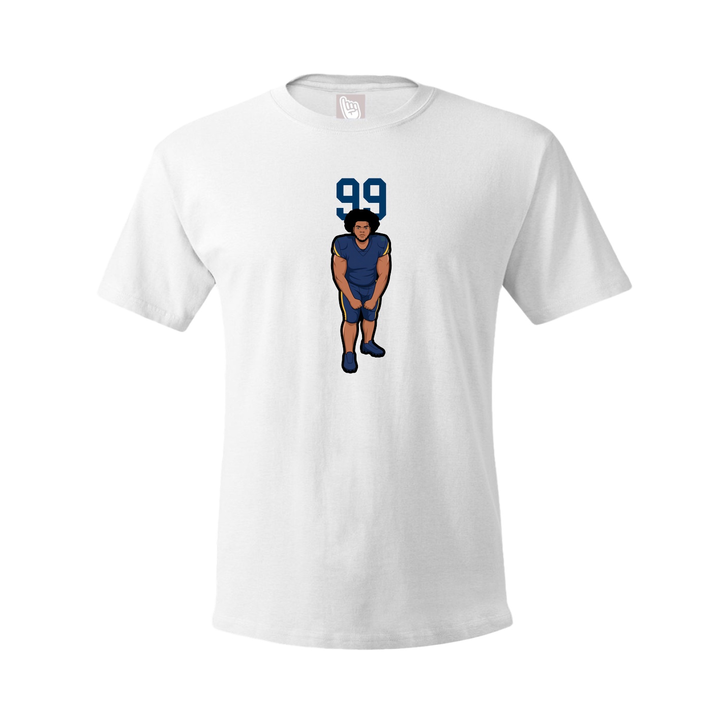 Youth Tee — Number Top in White