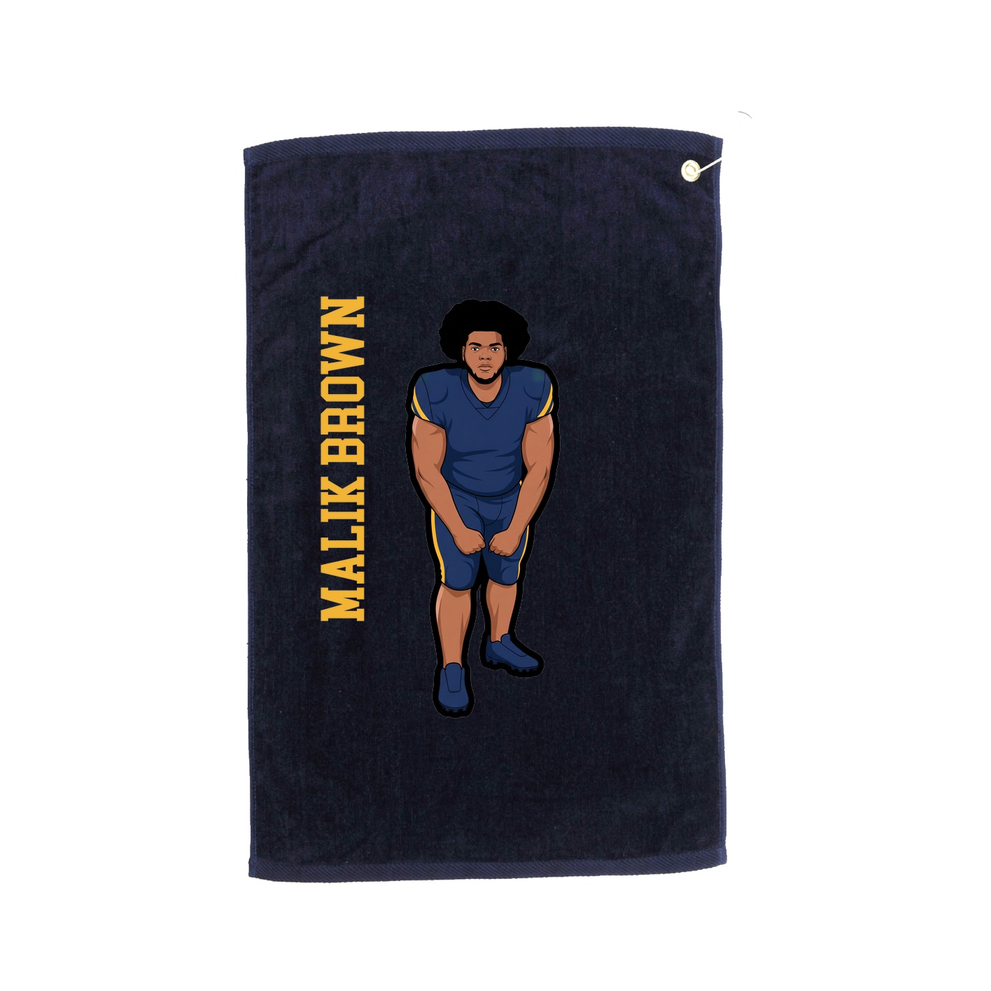 Golf Towel — Name Vertical in Navy