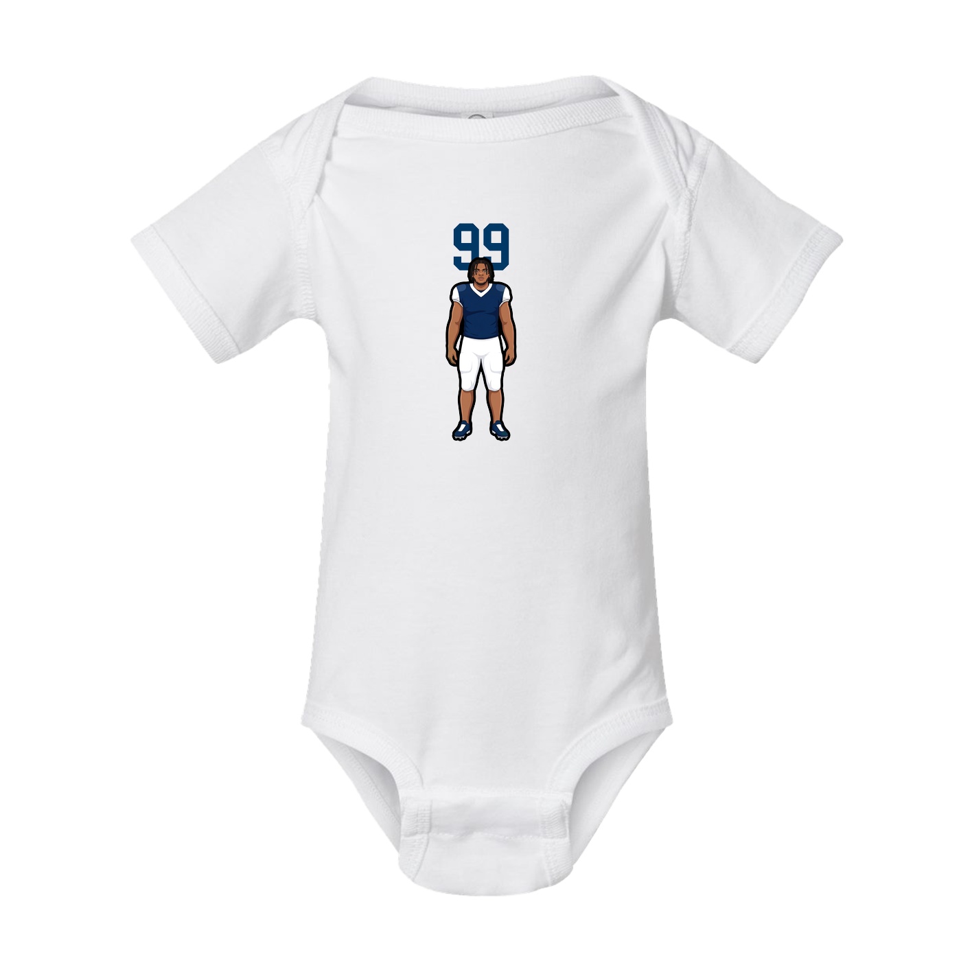 Baby Onesie — Number Top in White
