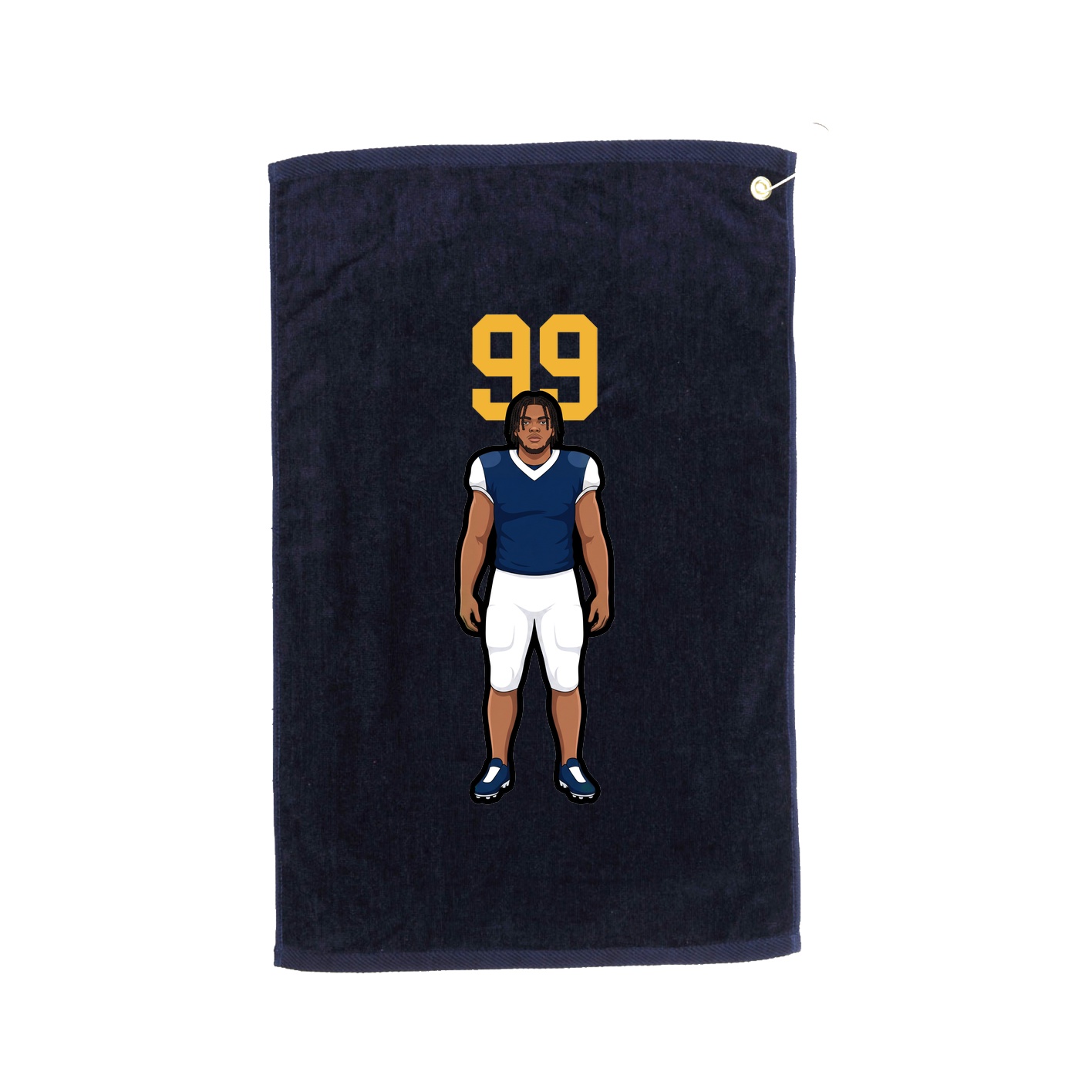 Golf Towel — Number Top in Navy