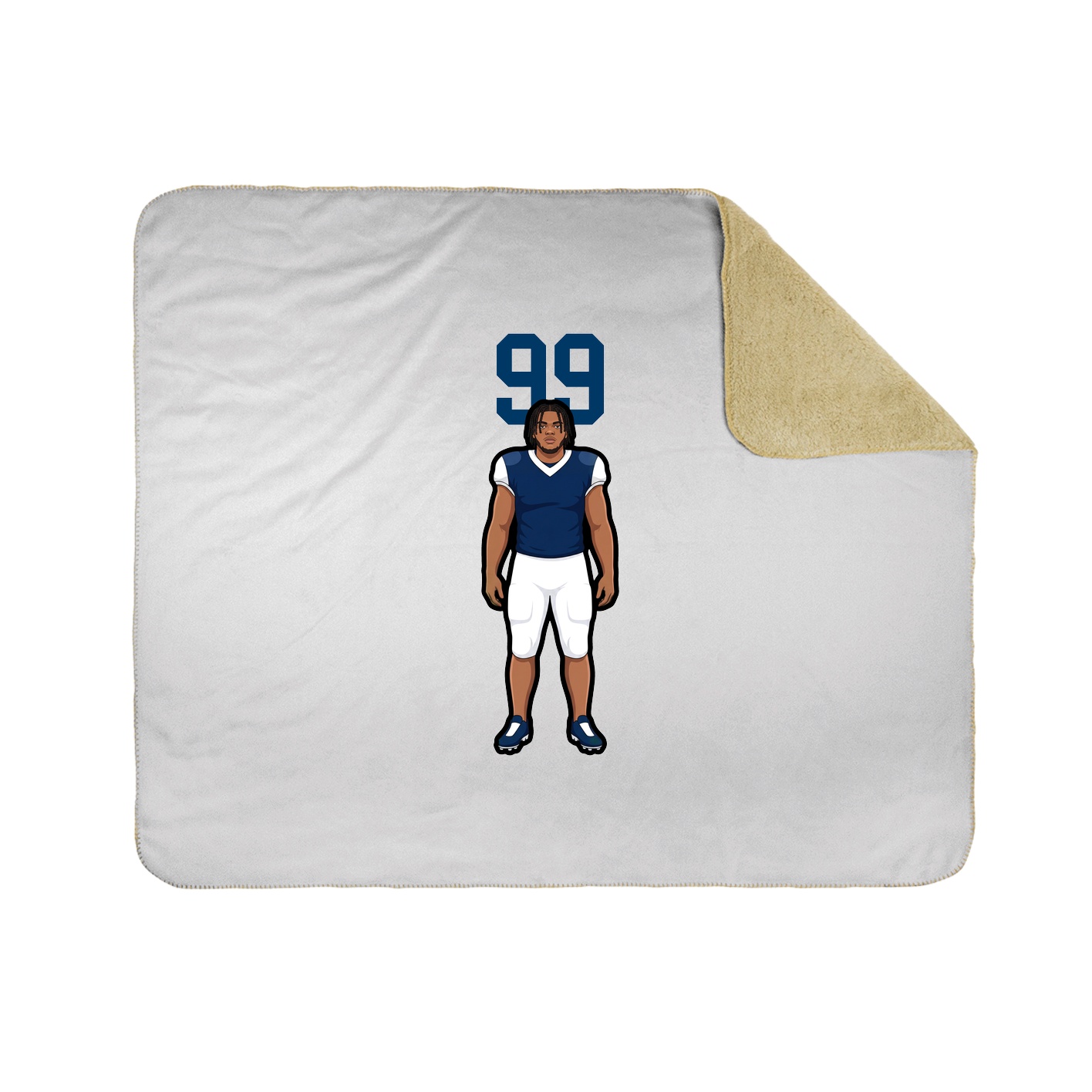 Throw Blanket — Number Top in White