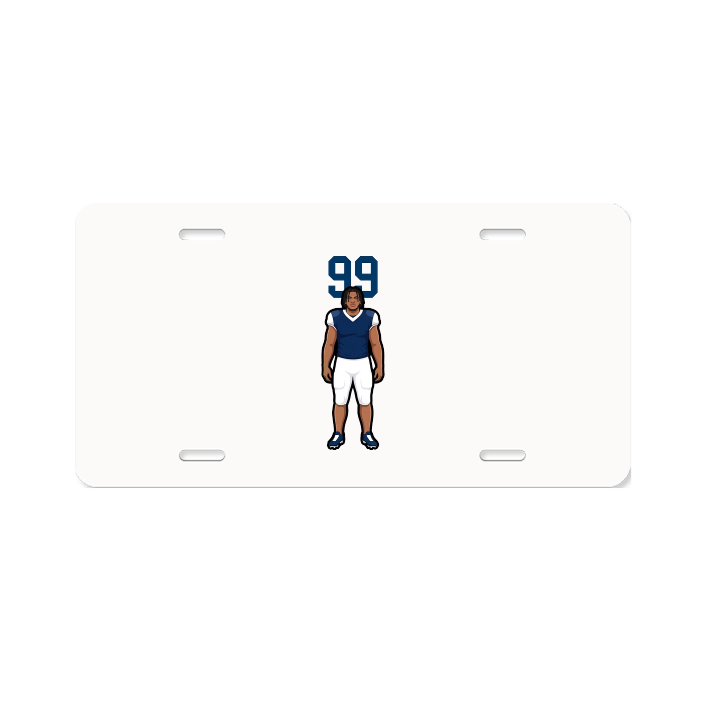 License Plate — Number Top in Classic