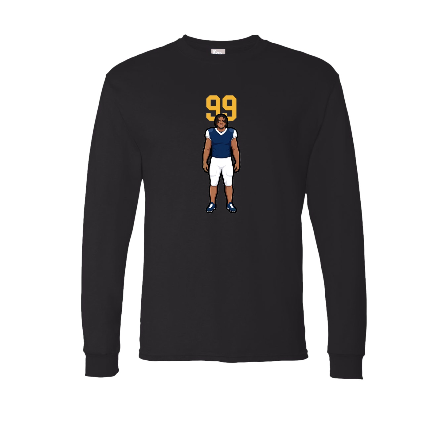 Long Sleeve Tee — Number Top in Black