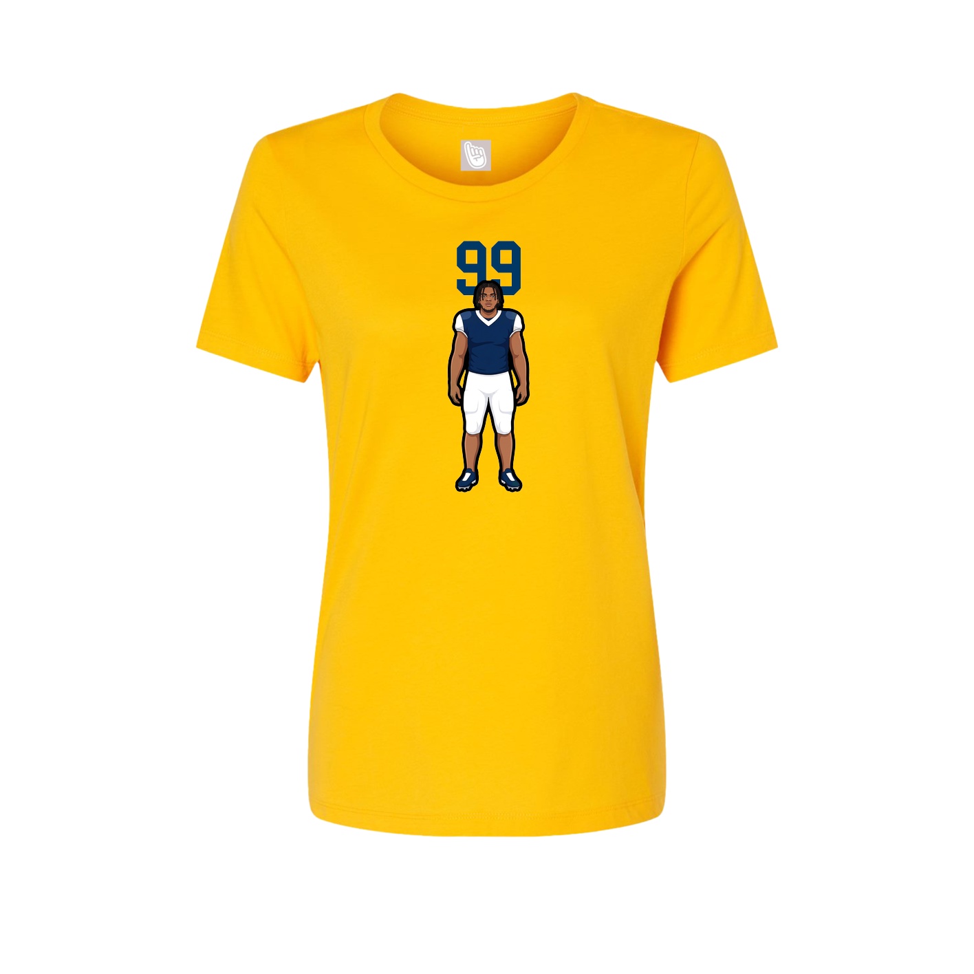 Womens Tee — Number Top in Gold