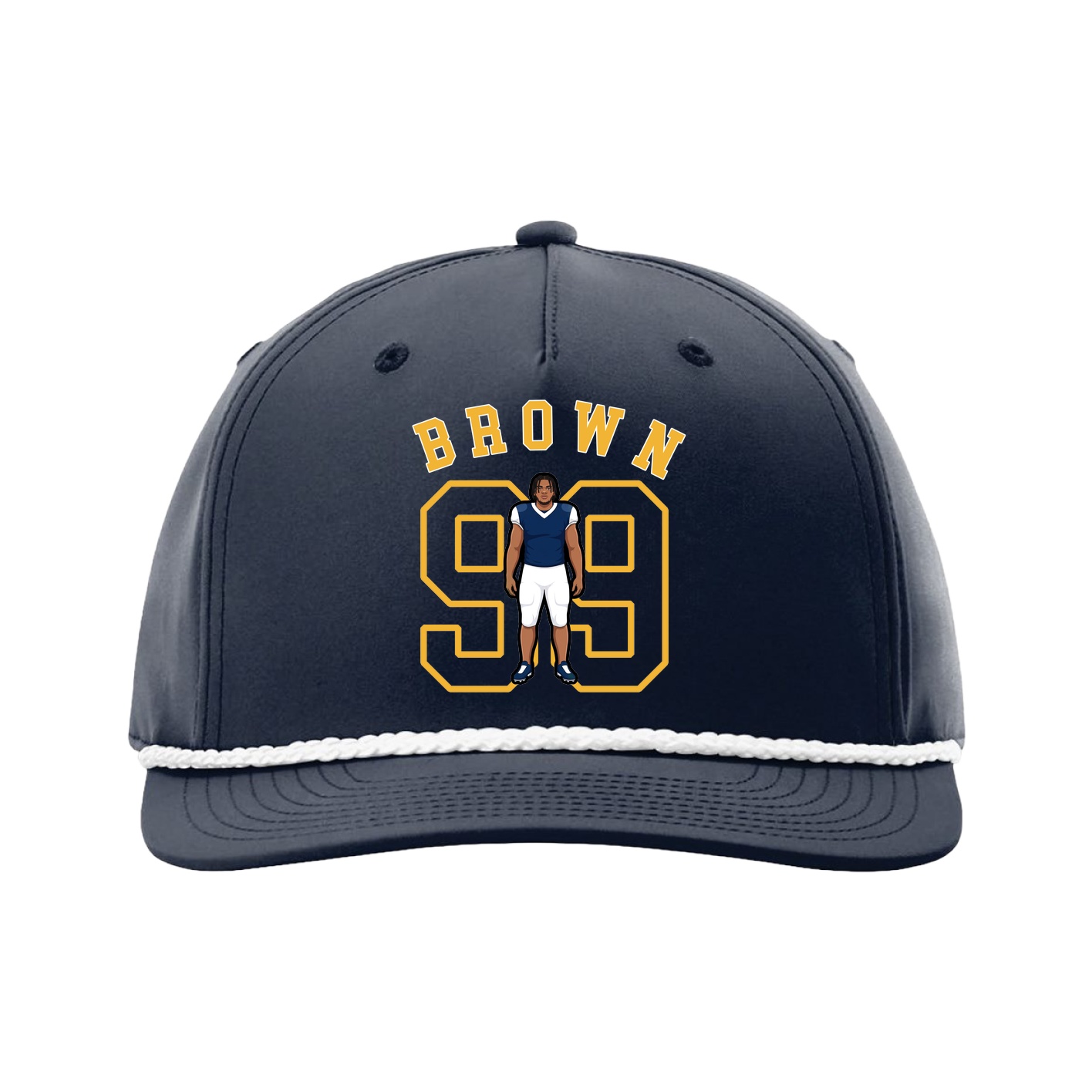Five-Panel Classic Rope Cap — Shirsey Arch in Navy