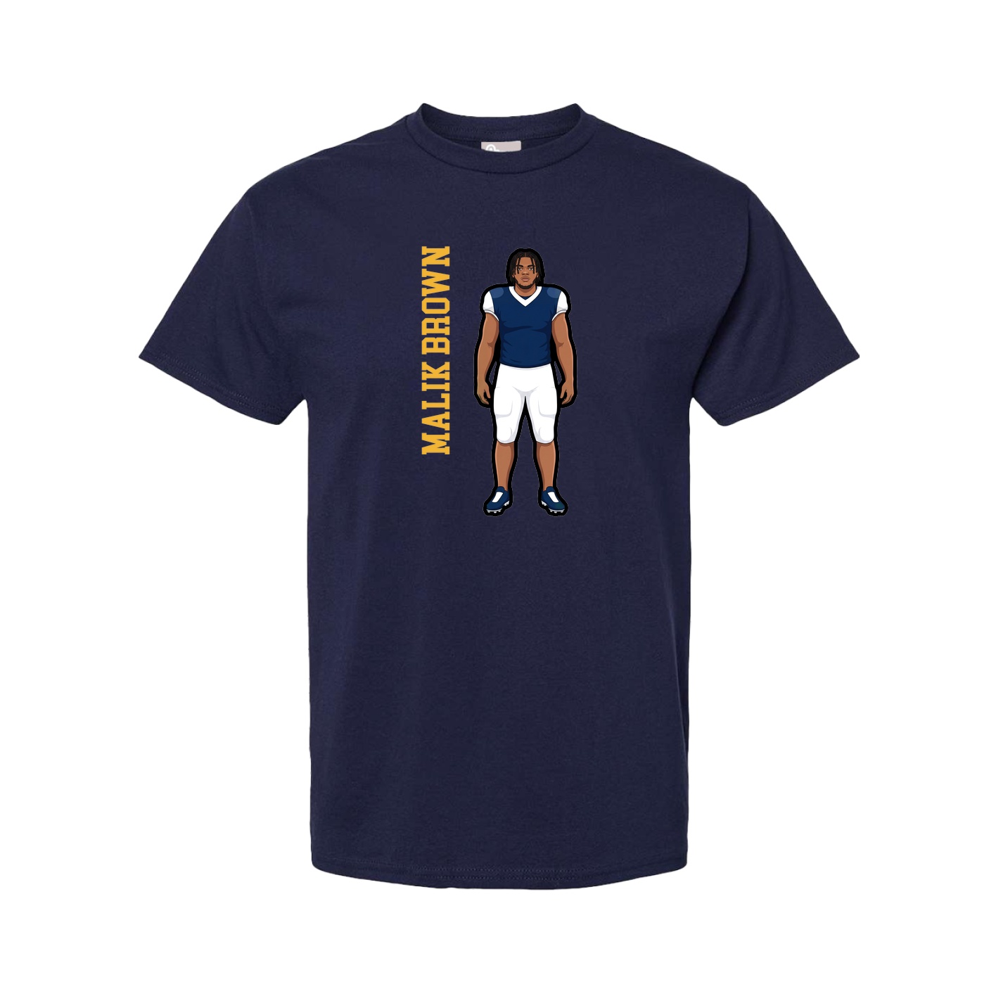 Youth Tee — Name Vertical in Navy