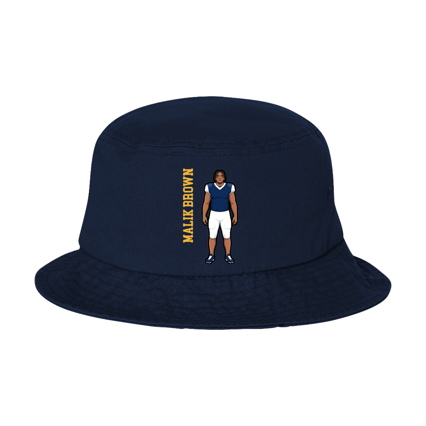 Bucket Cap — Name Vertical in Navy