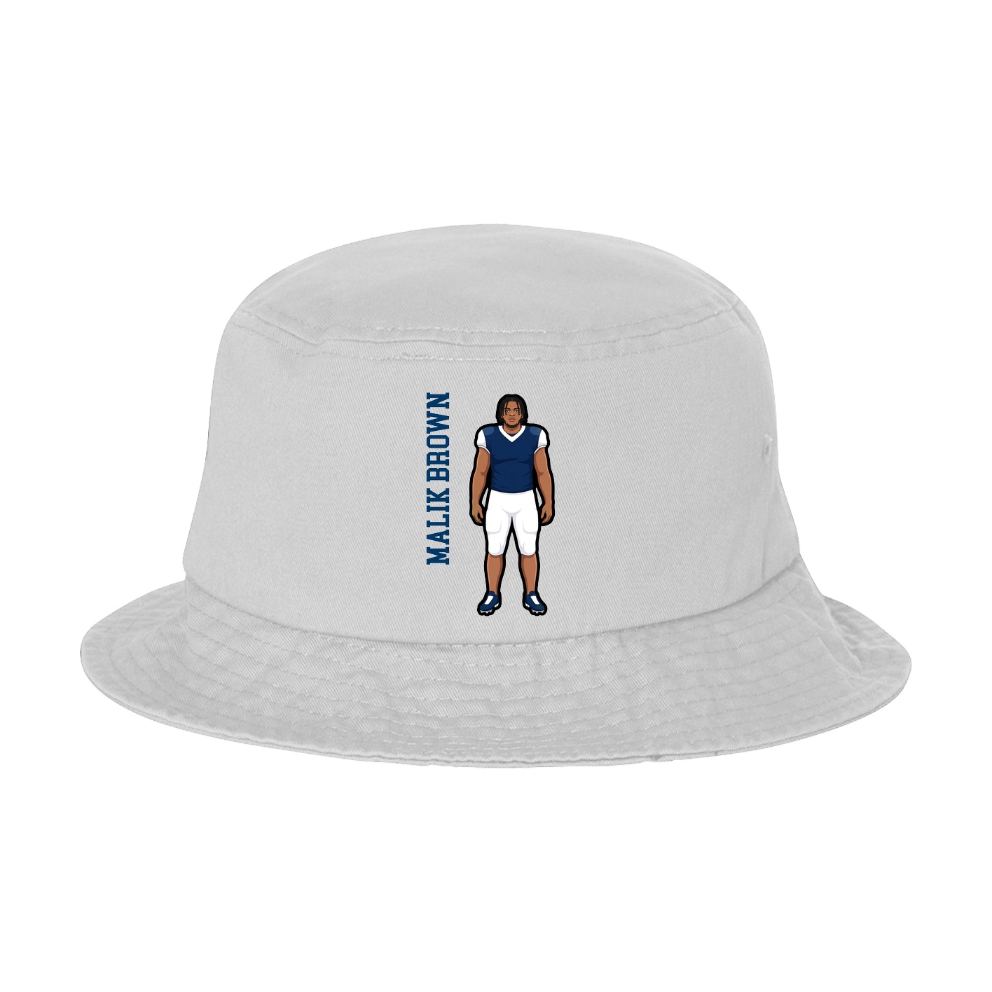 Bucket Cap — Name Vertical in White