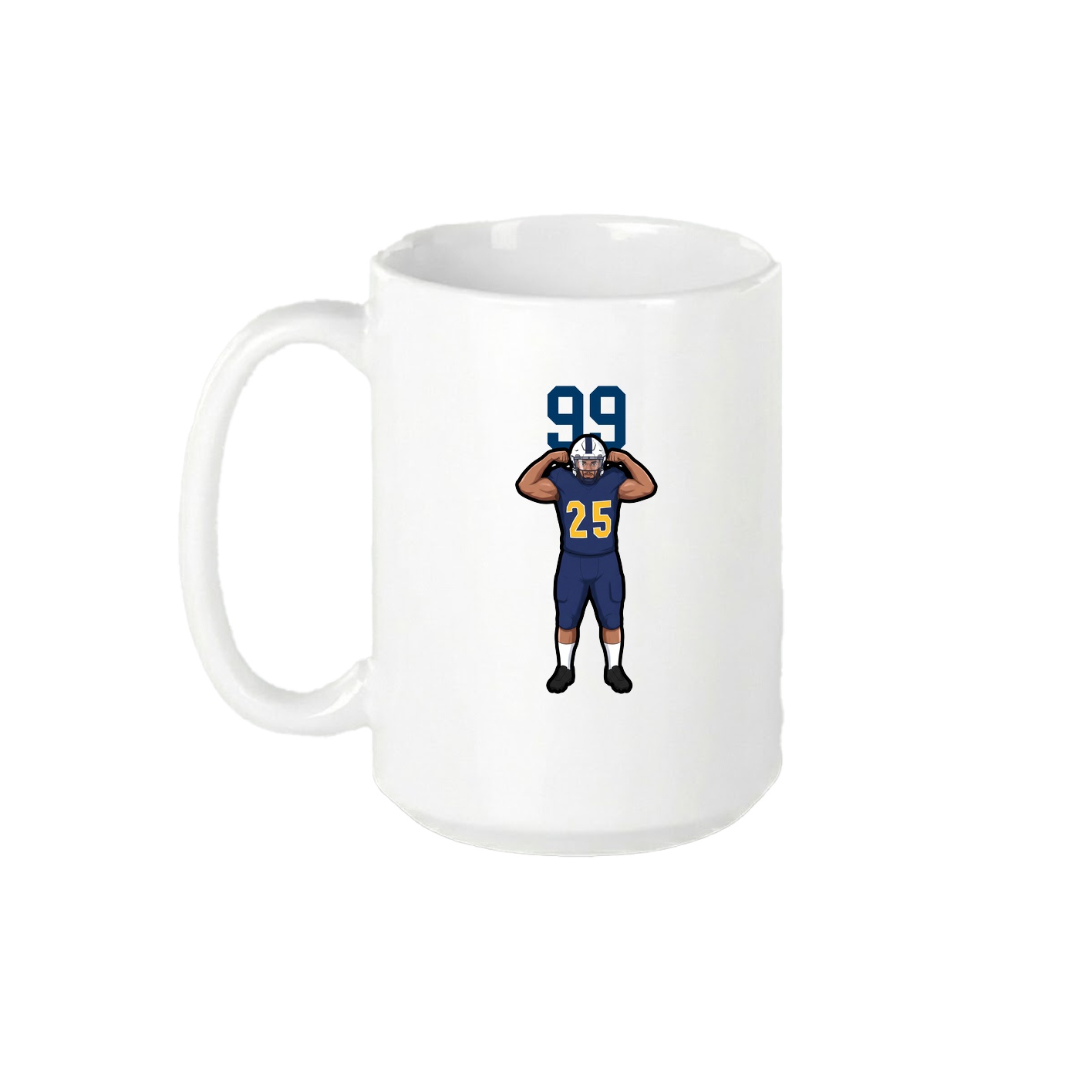 15oz Coffee Mug — Number Top in White