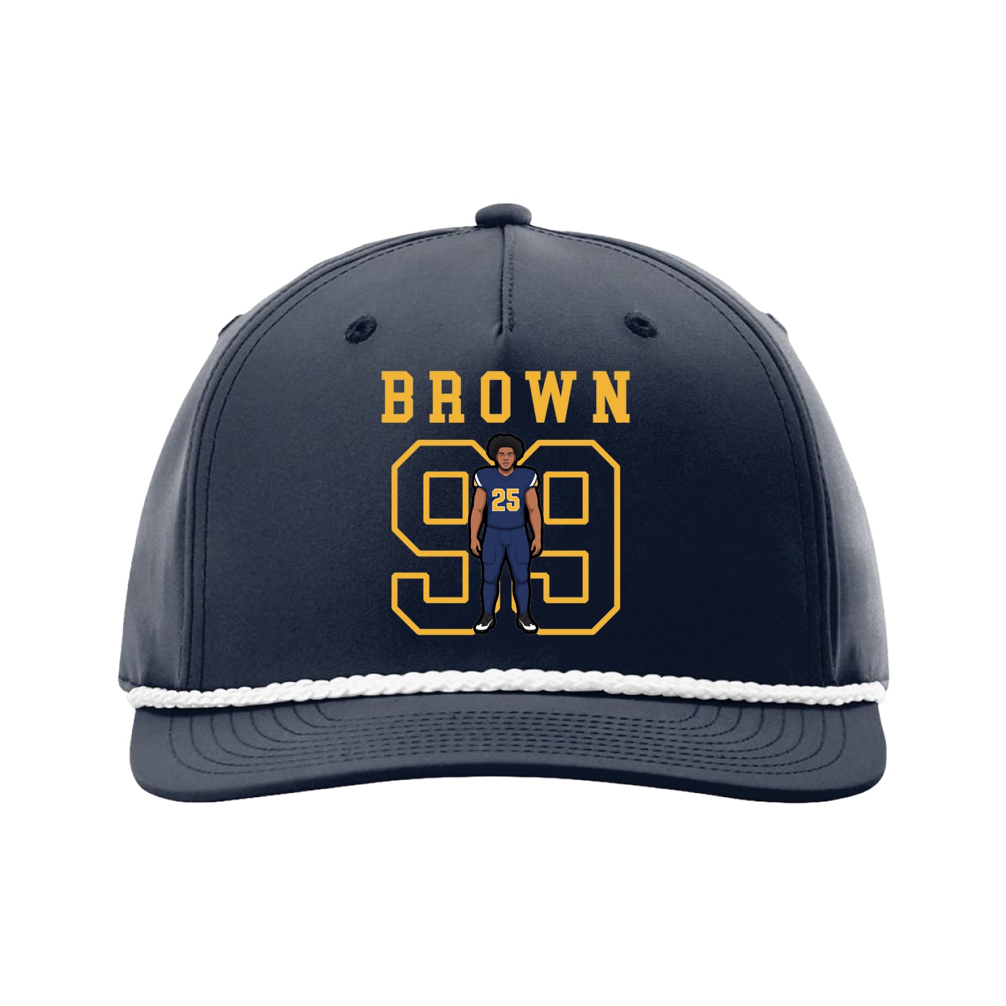 Five-Panel Classic Rope Cap — Shirsey in Navy