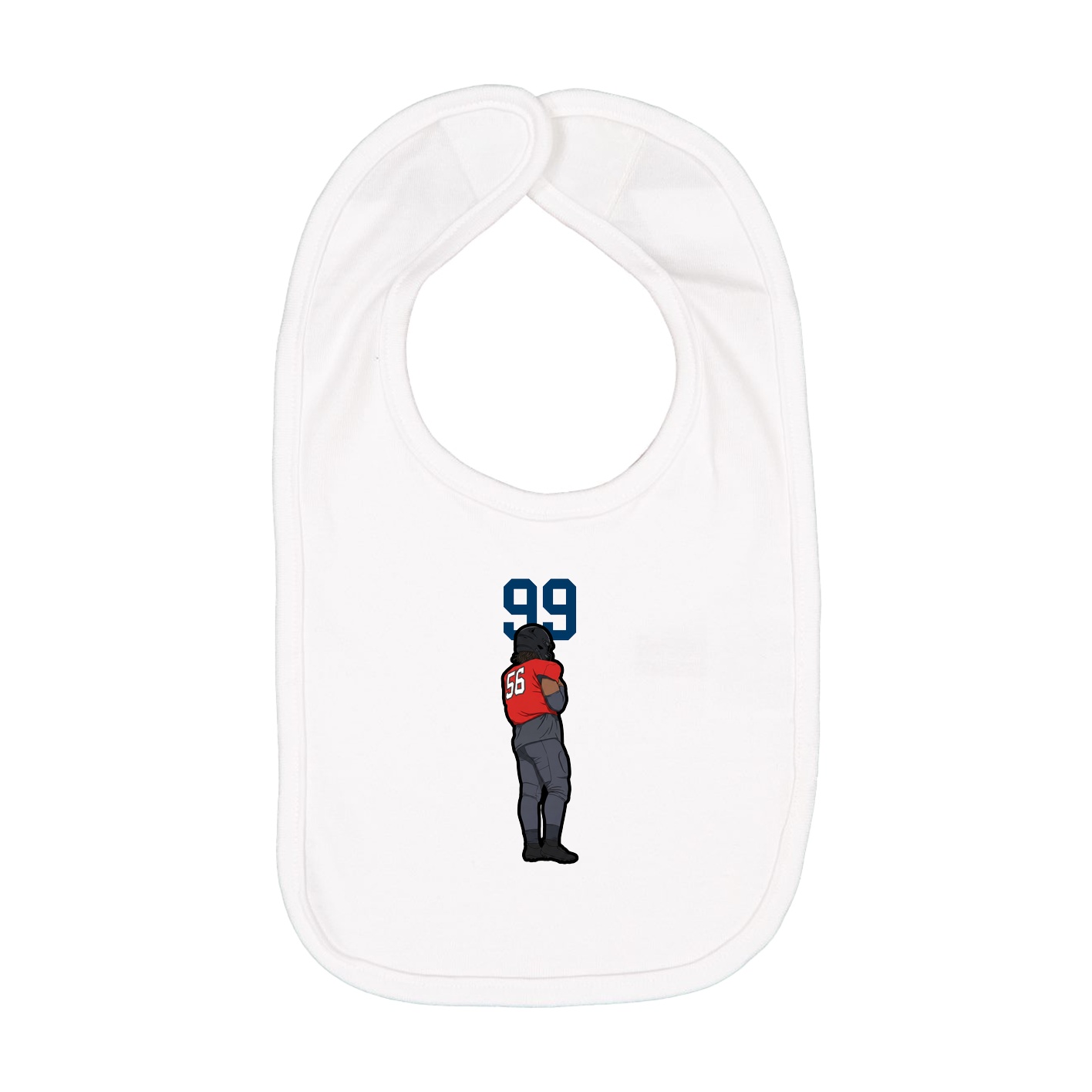 Infant Bib — Number Top in White