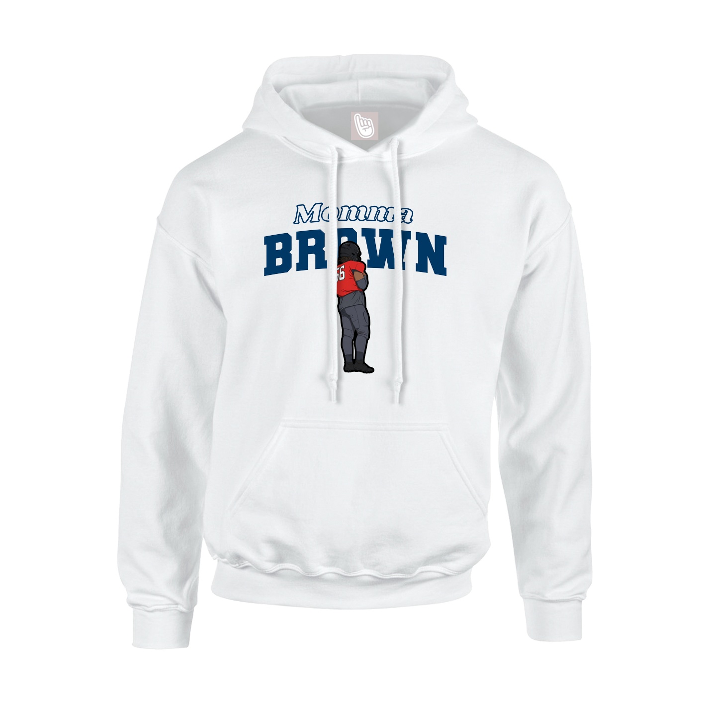 Youth Hoodie — Mothers Day Block in White