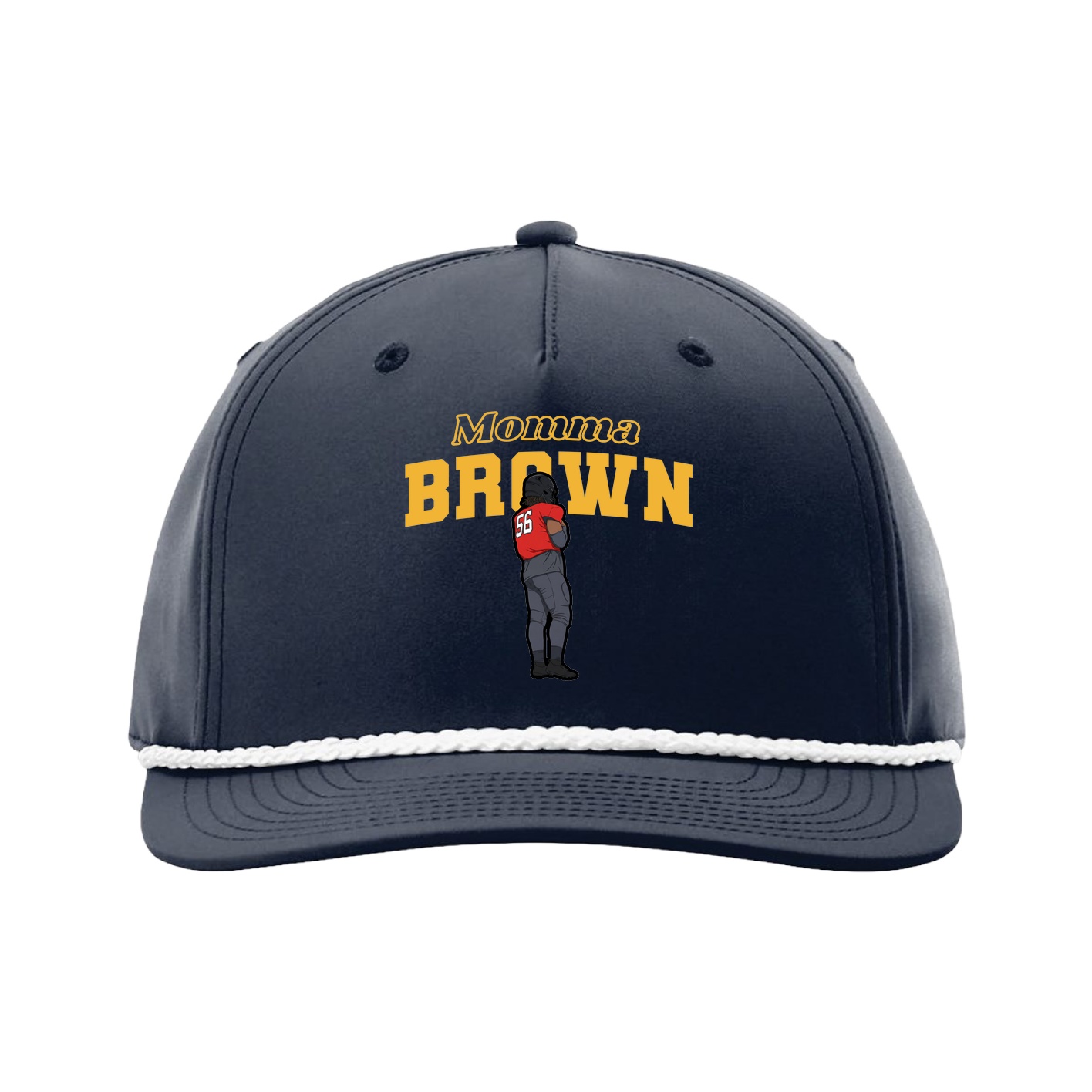Five-Panel Classic Rope Cap — Mothers Day Block in Navy