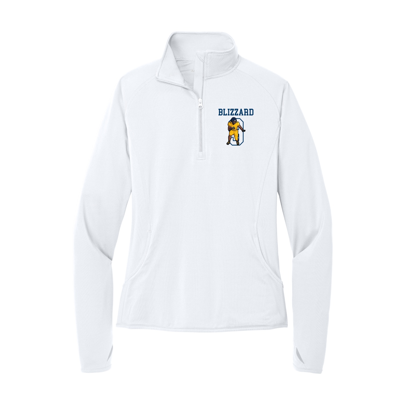 Women's Q-Zip Pullover — Shirsey in White