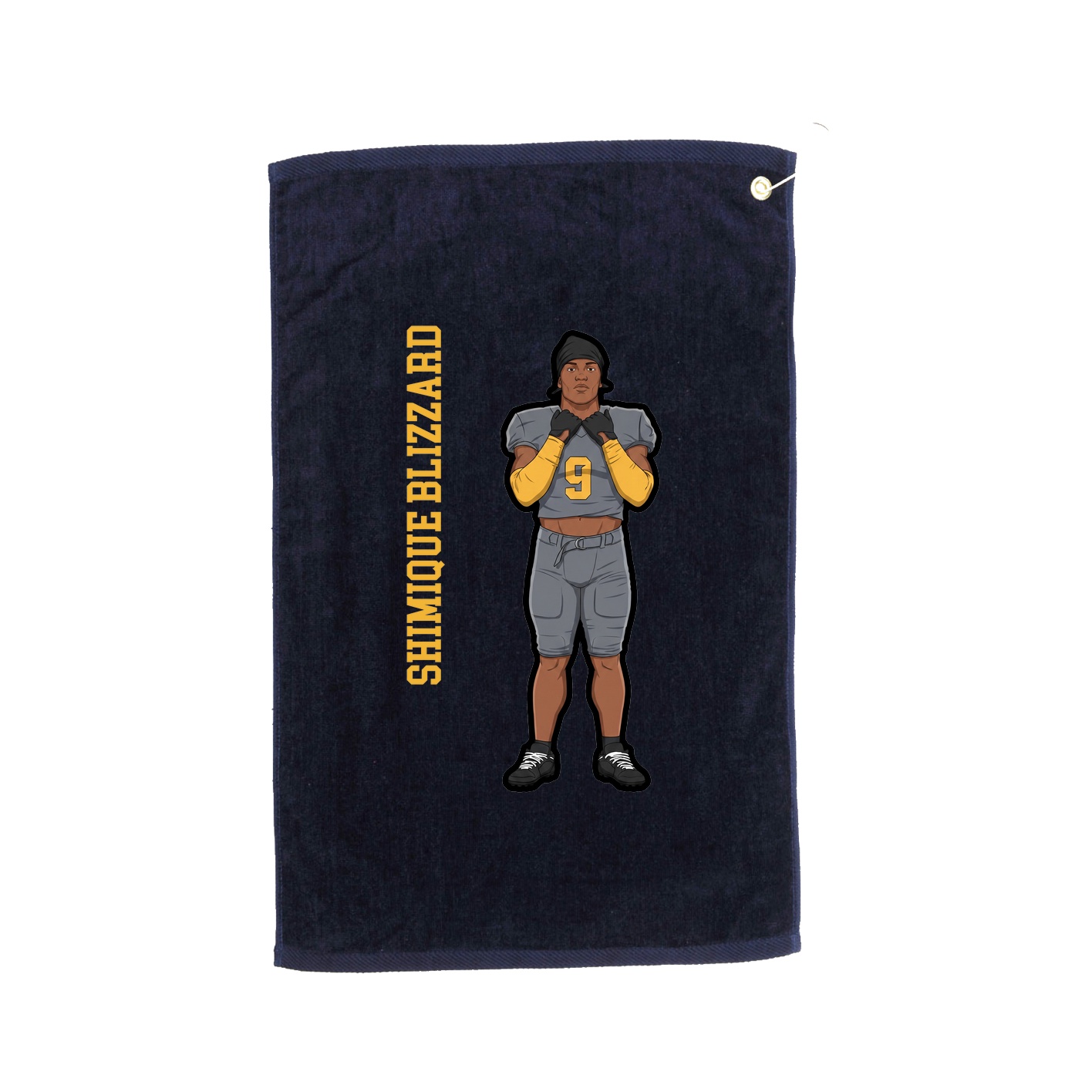 Golf Towel — Name Vertical in Navy