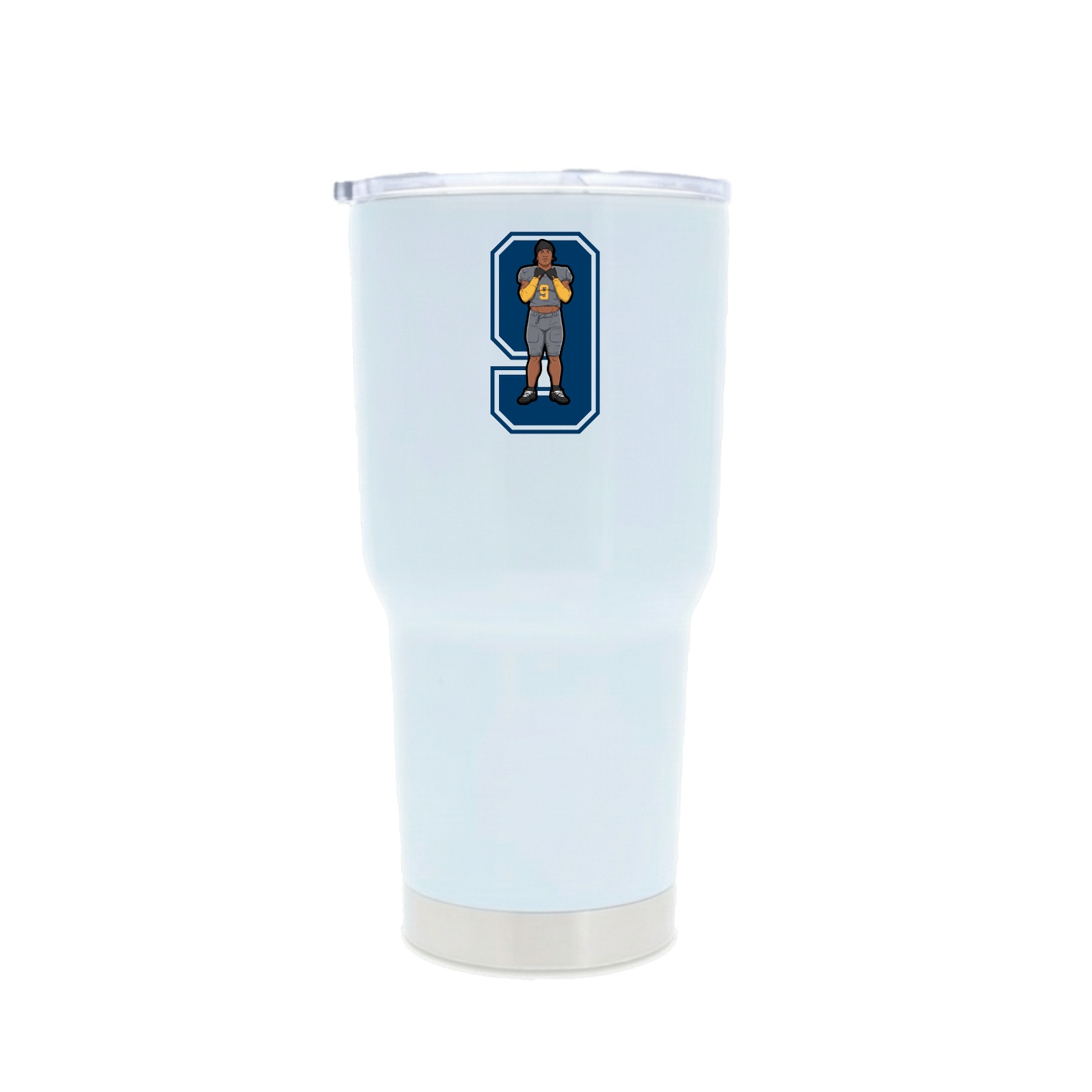 30oz Stainless Steel Tumbler — Number in White