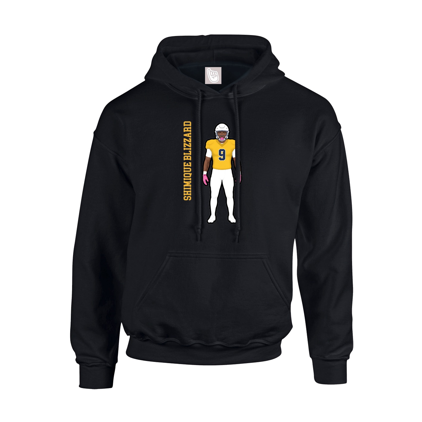 Youth Hoodie — Name Vertical in Black