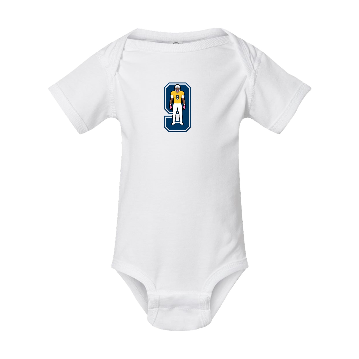 Baby Onesie — Number in White