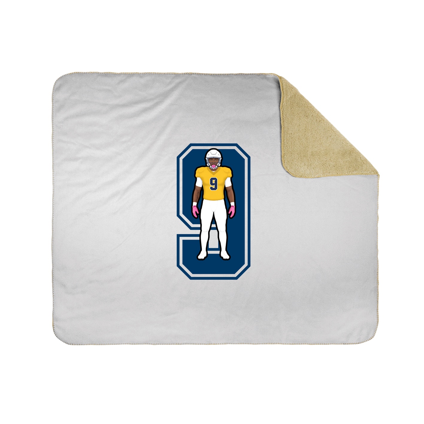 Throw Blanket — Number in White