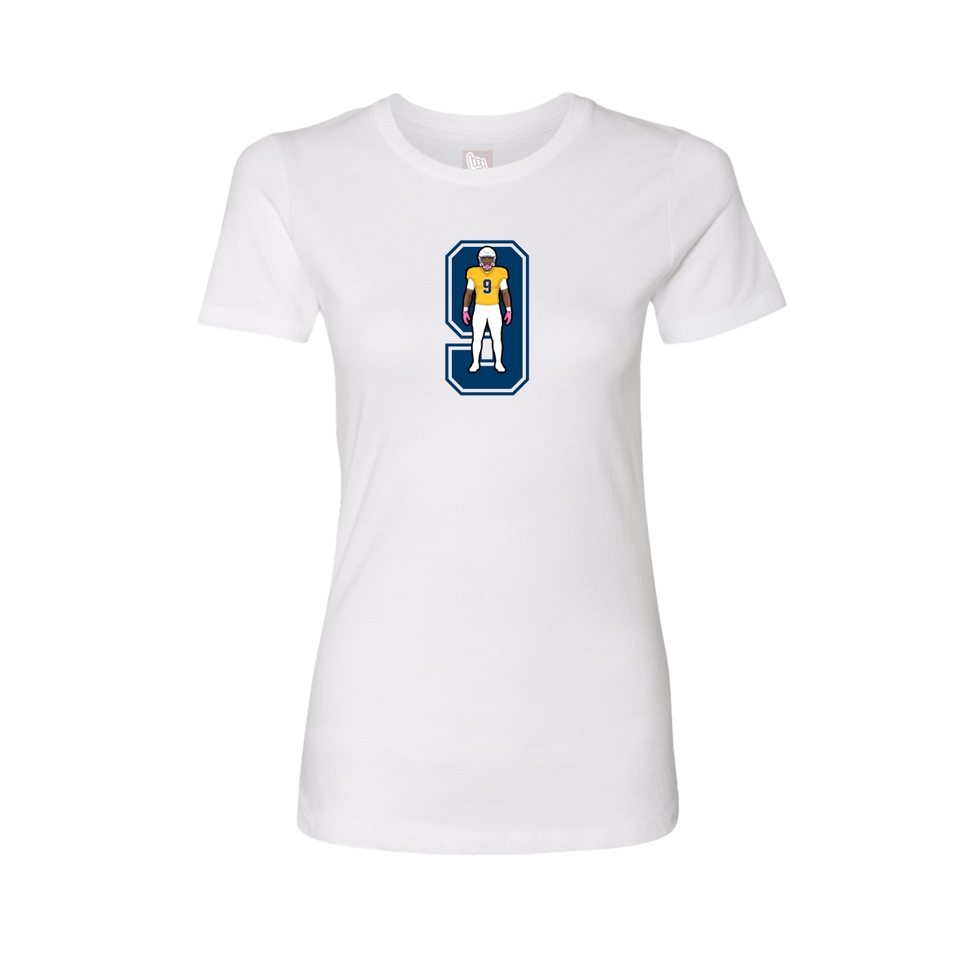 Womens Tee — Number in White