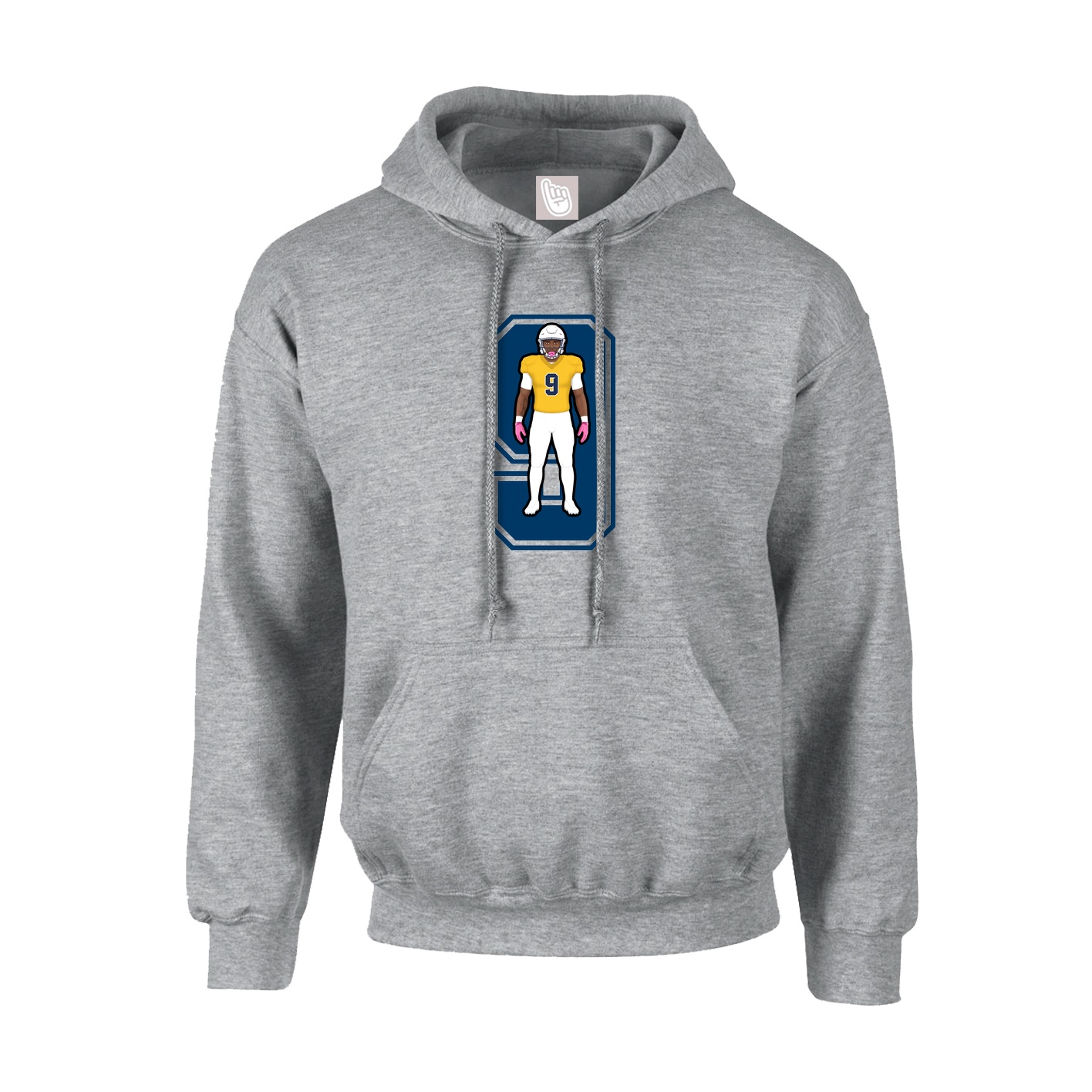 Hoodie — Number in Grey