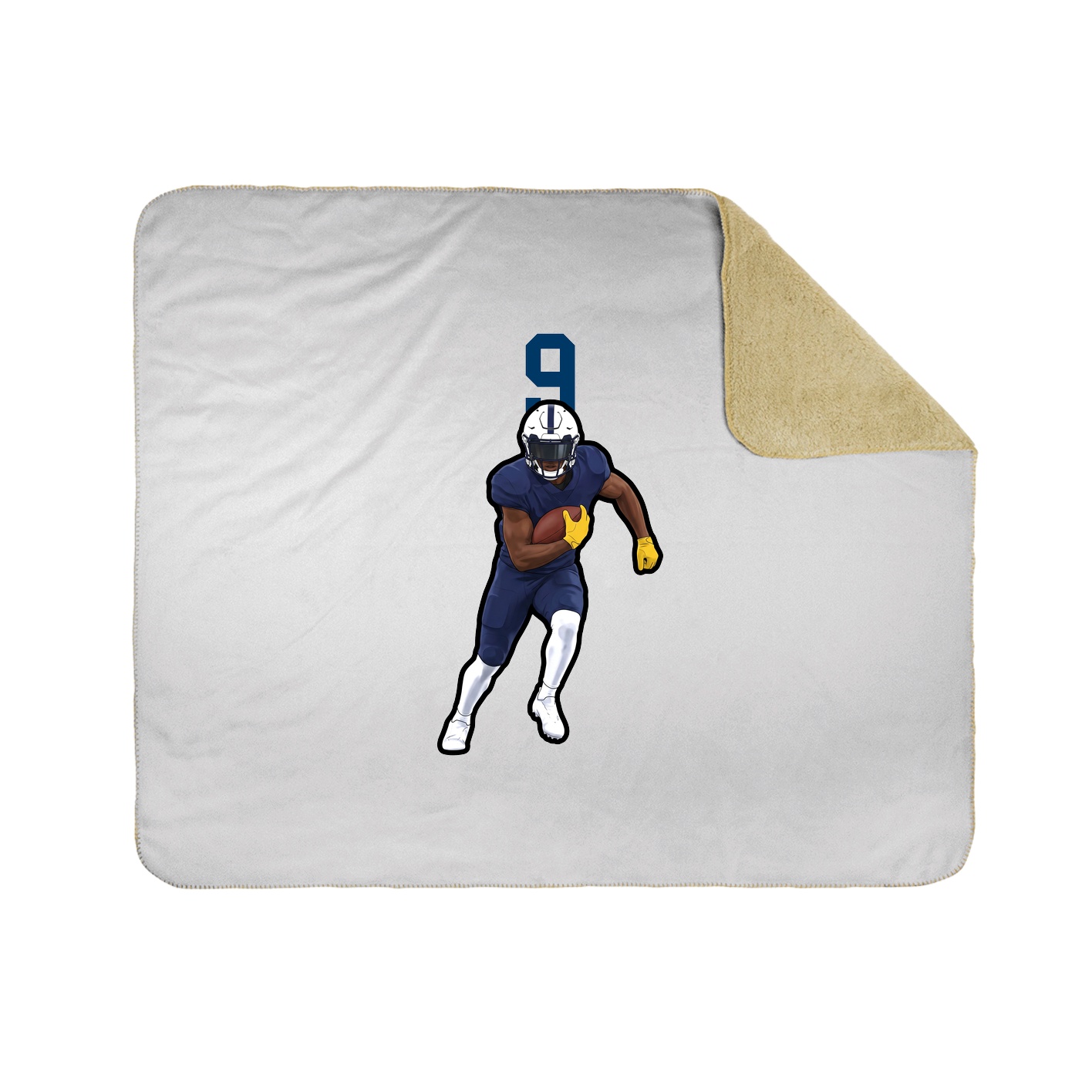 Throw Blanket — Number Top in White
