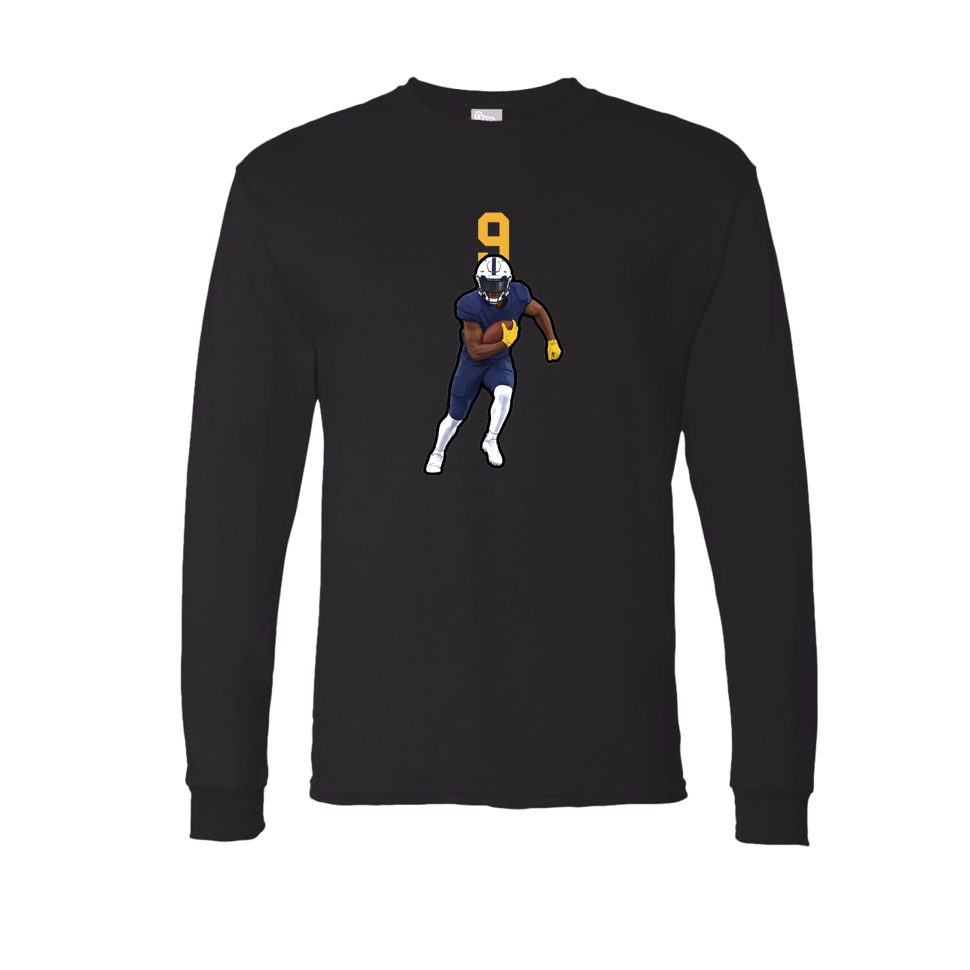 Long Sleeve Tee — Number Top in Black