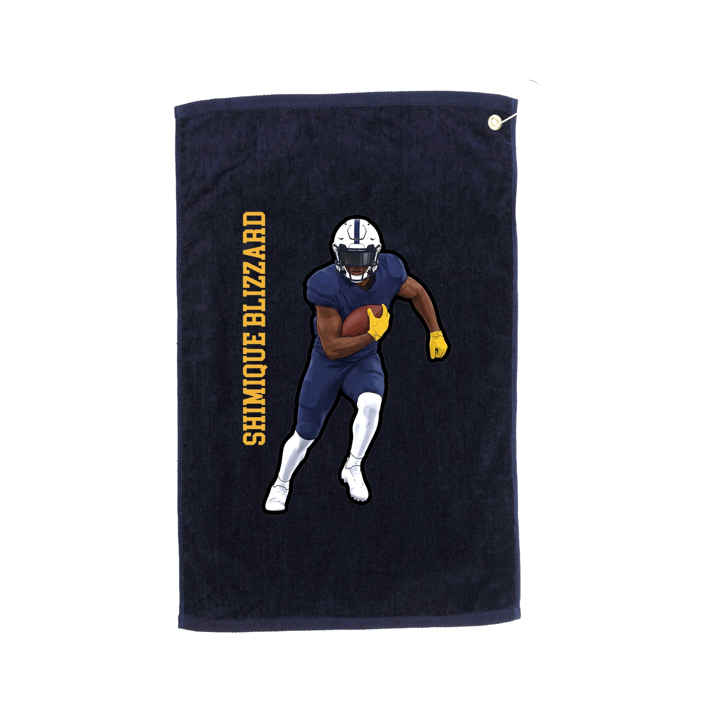 Golf Towel — Name Vertical in Navy