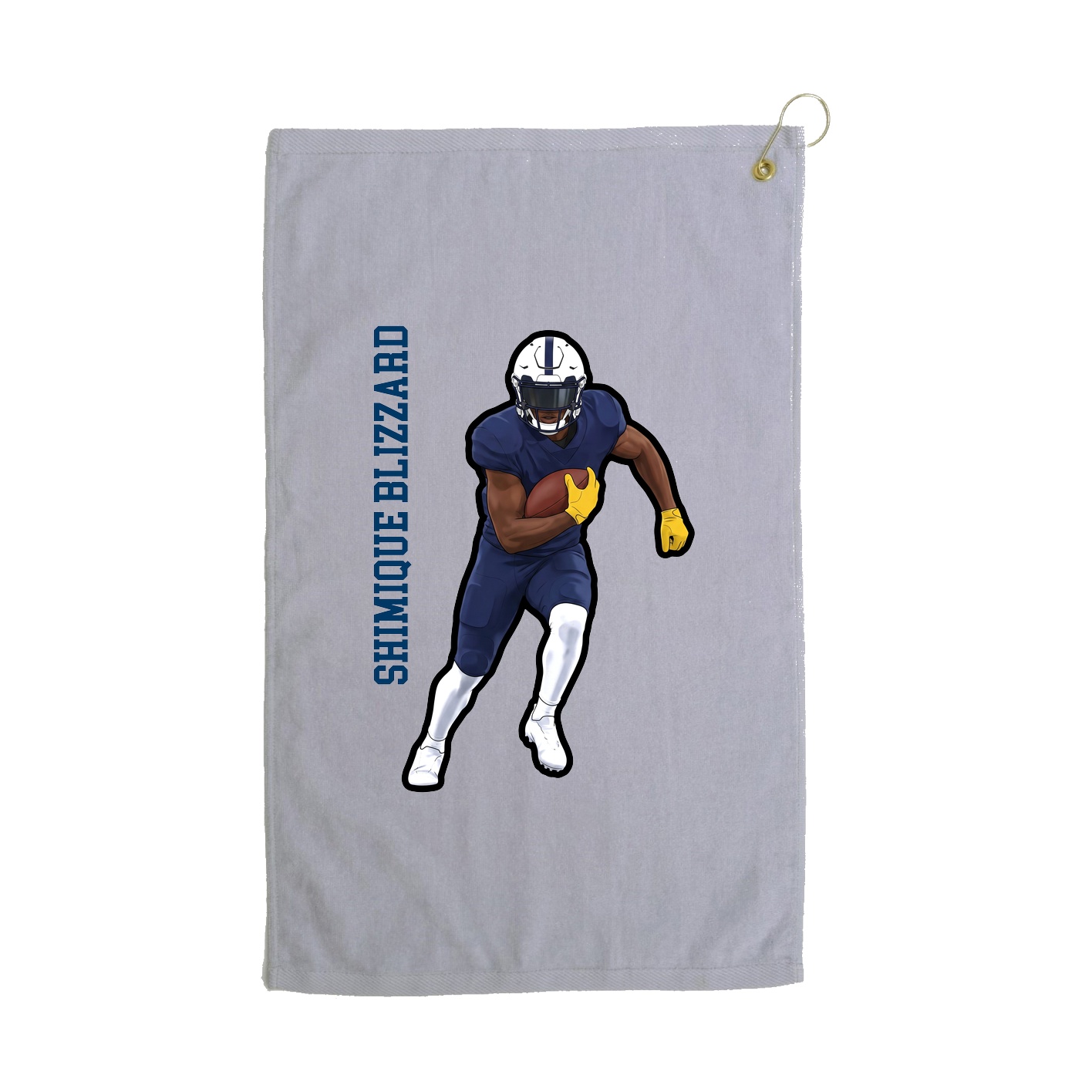 Golf Towel — Name Vertical in Grey
