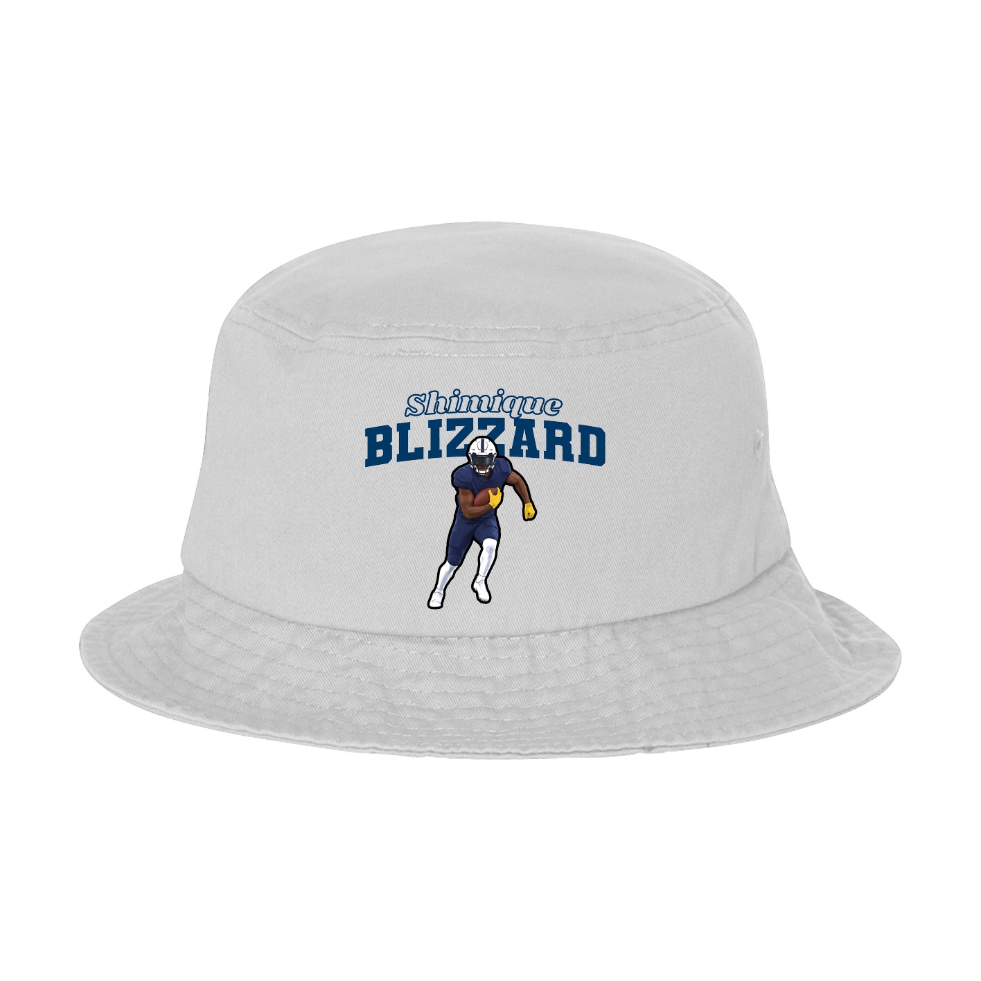 Bucket Cap — Name Arch in White