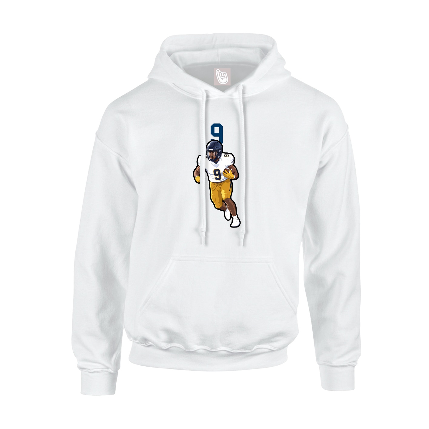 Youth Hoodie — Number Top in White