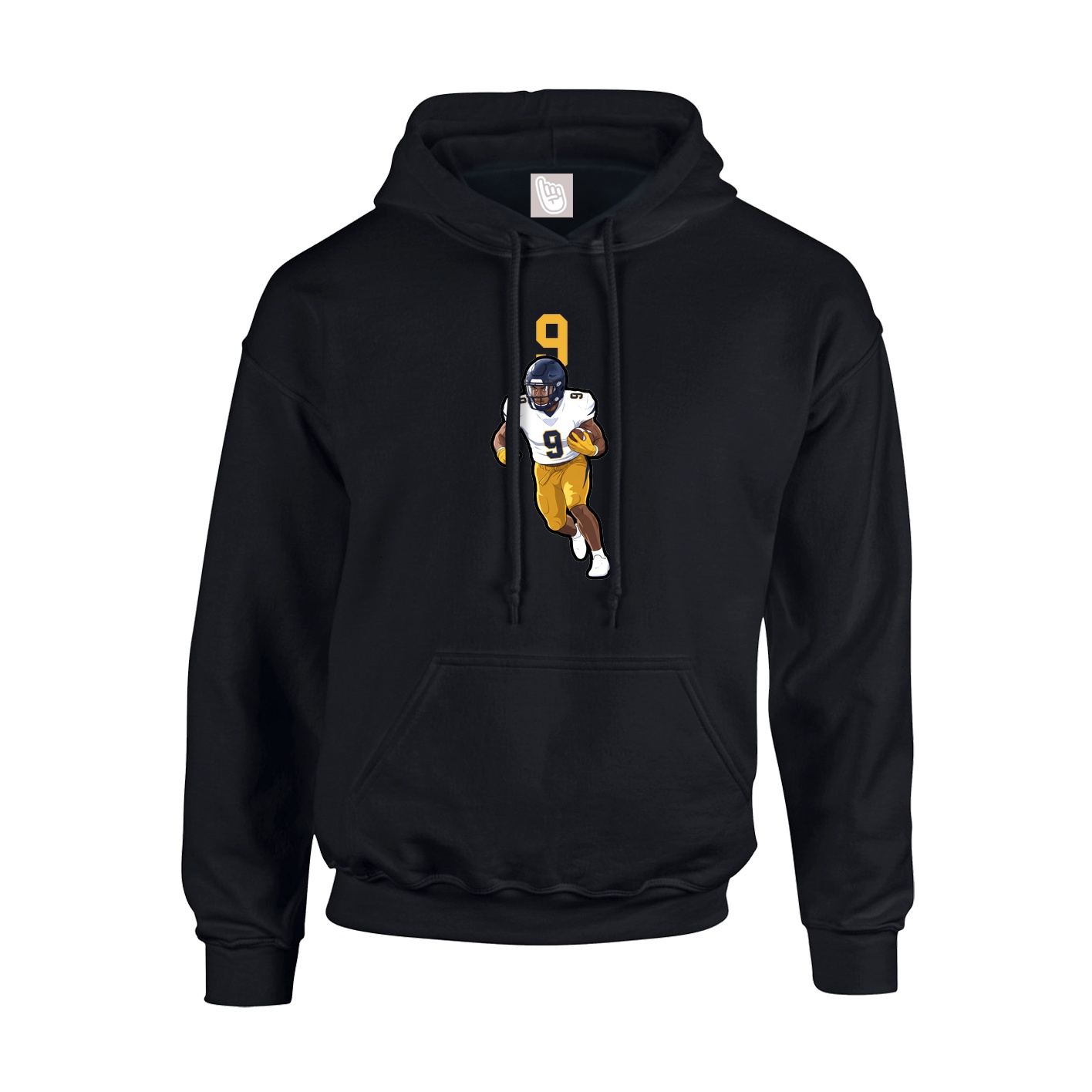 Youth Hoodie — Number Top in Black