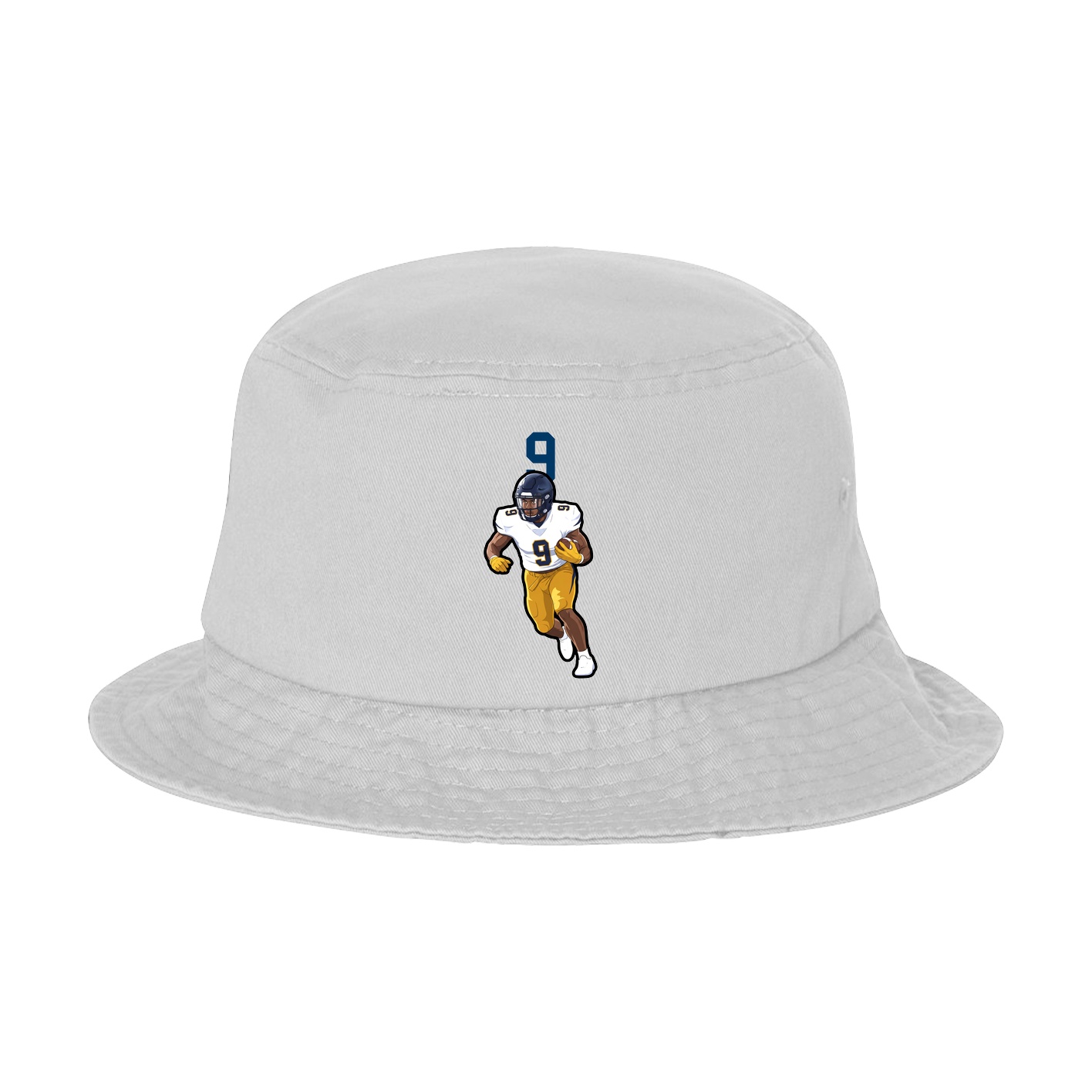 Bucket Cap — Number Top in White