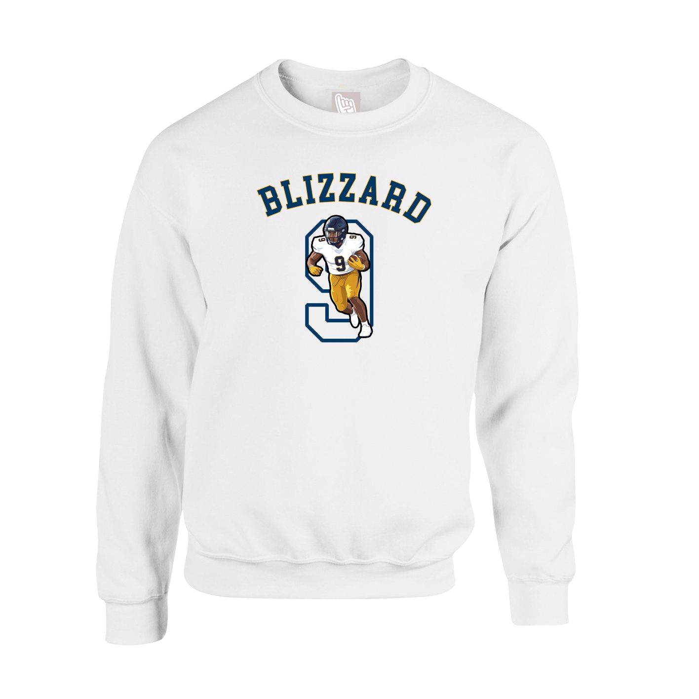 Fleece Crew — Shirsey Arch in White