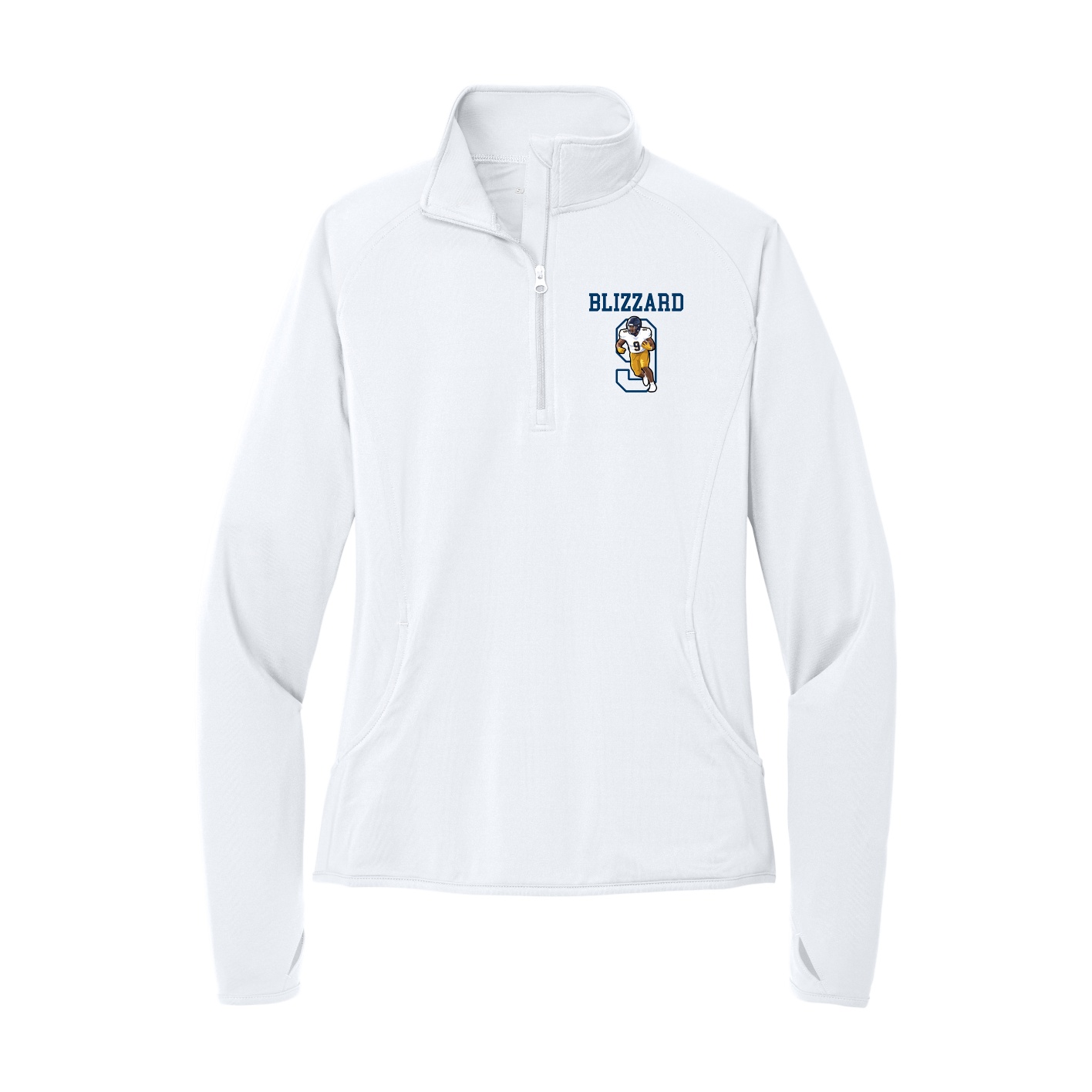 Women's Q-Zip Pullover — Shirsey in White
