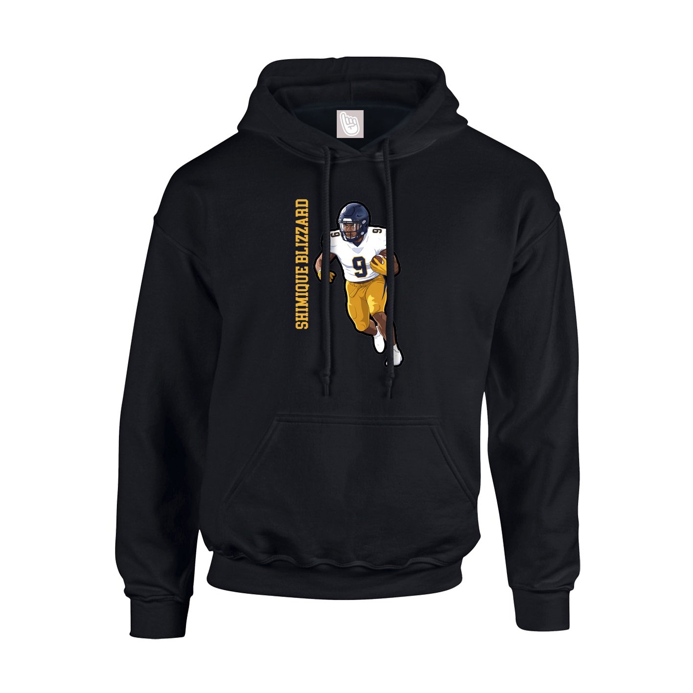 Youth Hoodie — Name Vertical in Black
