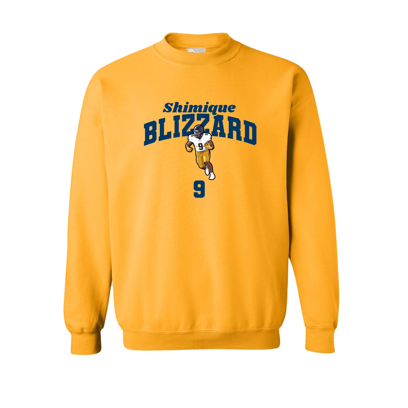 Fleece Crew — Signature Arch in Gold