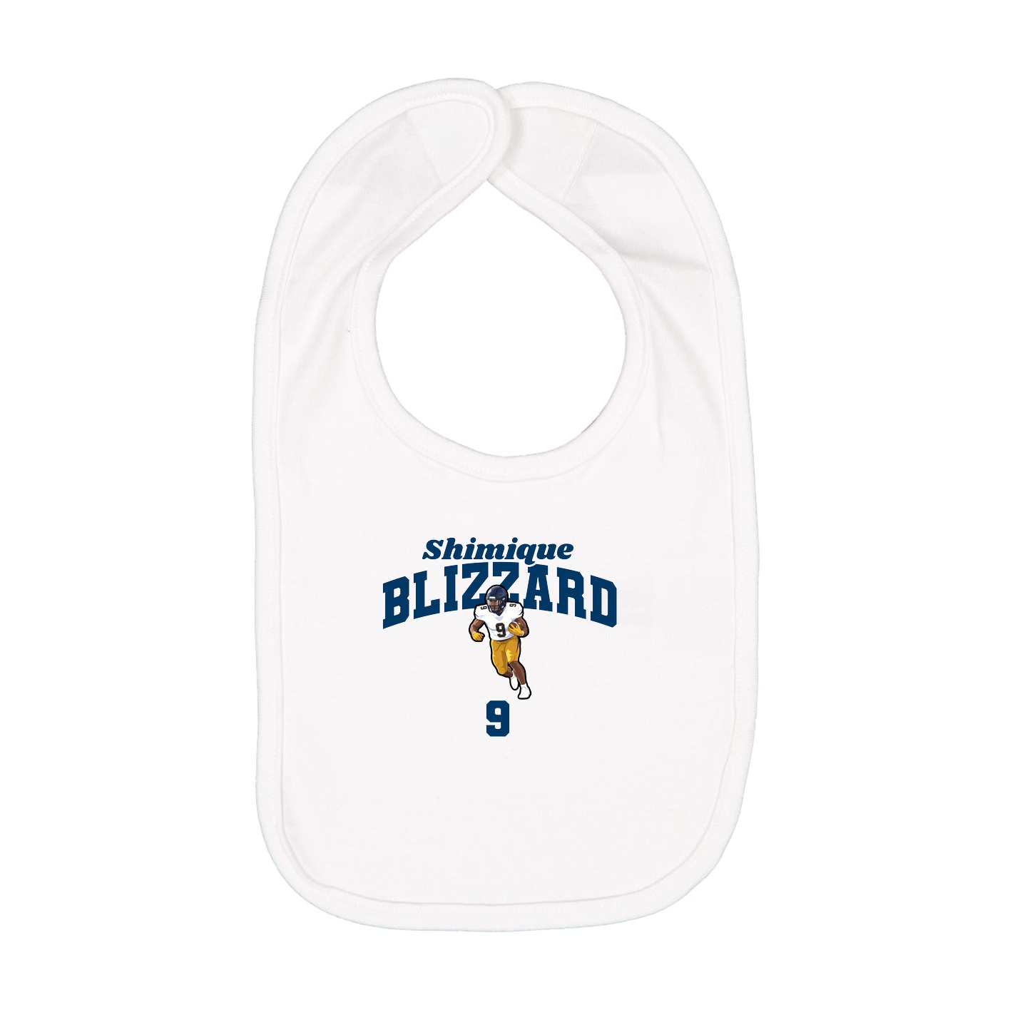Infant Bib — Signature Arch in White