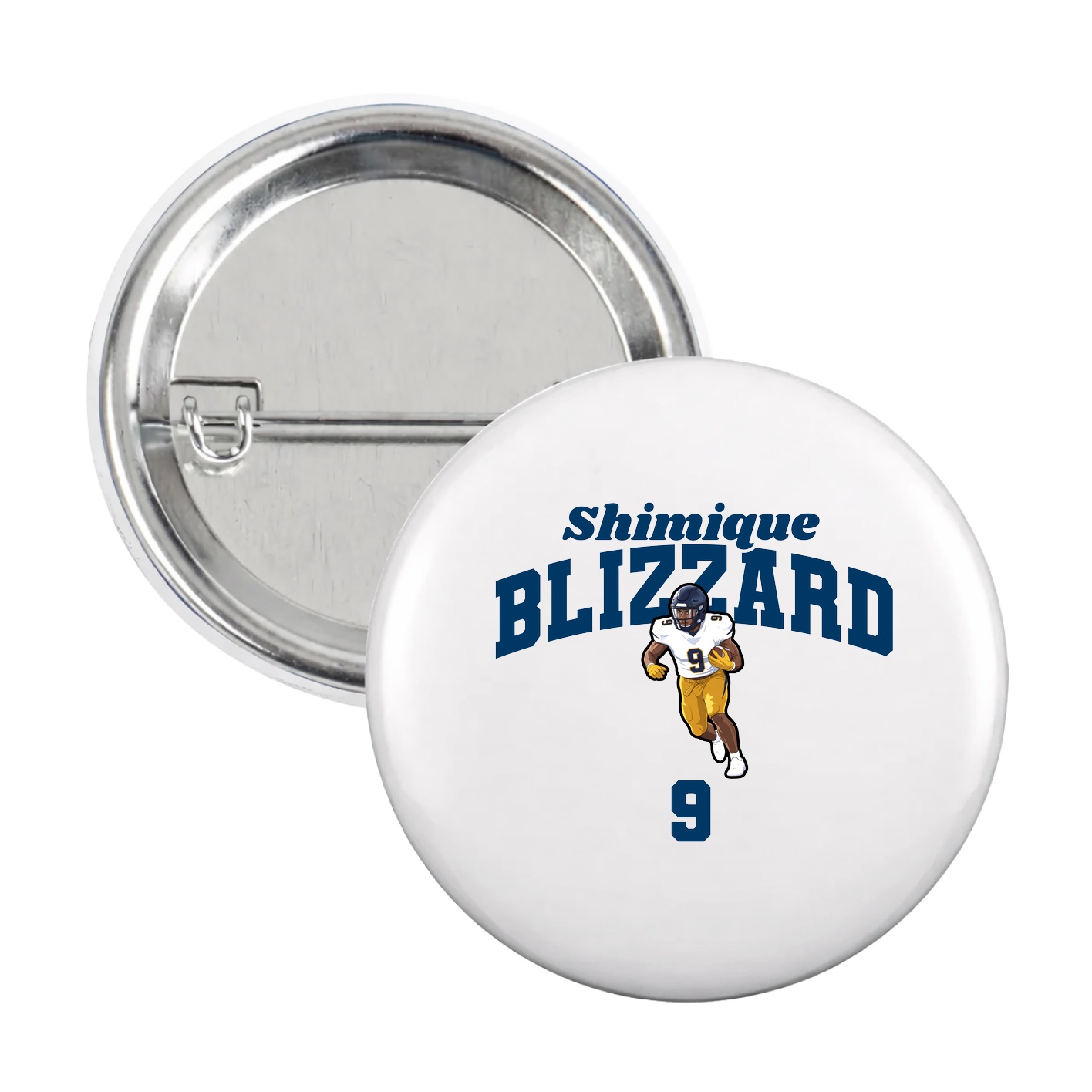 Game Day Button — Signature Arch in White