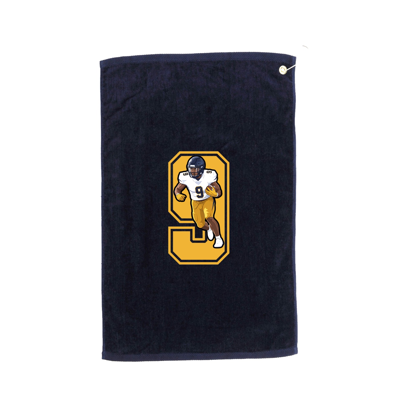 Golf Towel — Number in Navy