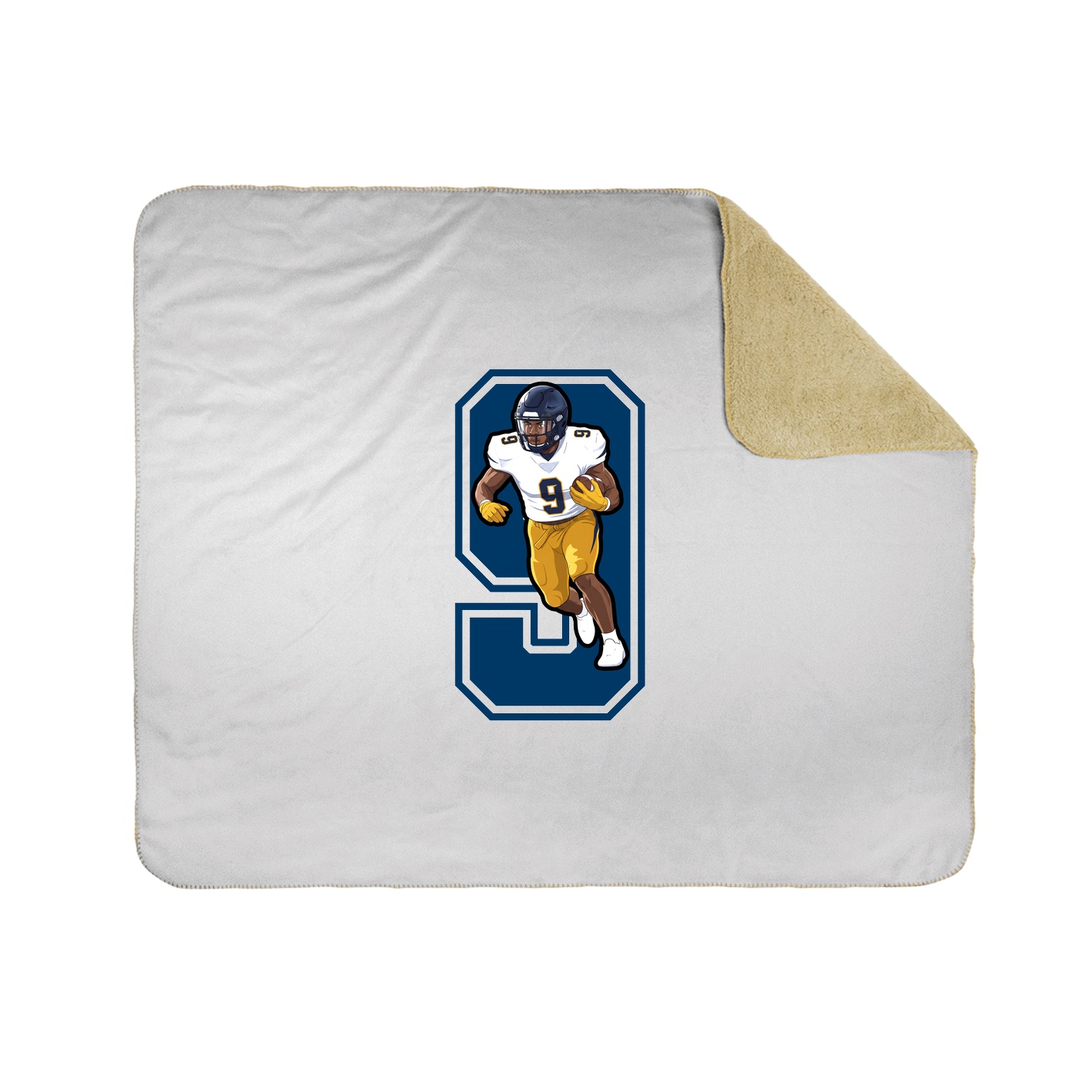 Throw Blanket — Number in White